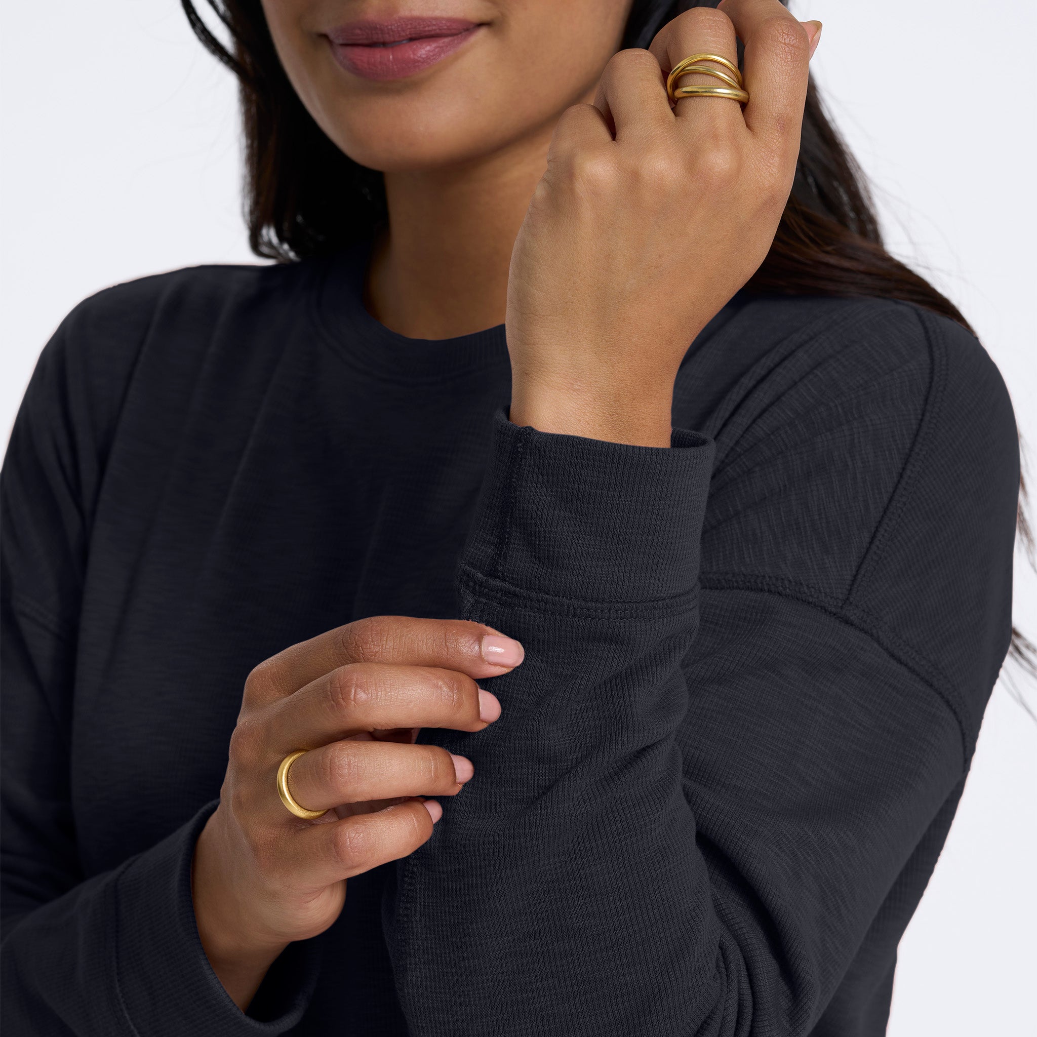 Long-Sleeve Sunrise Crew | Black - Image 9