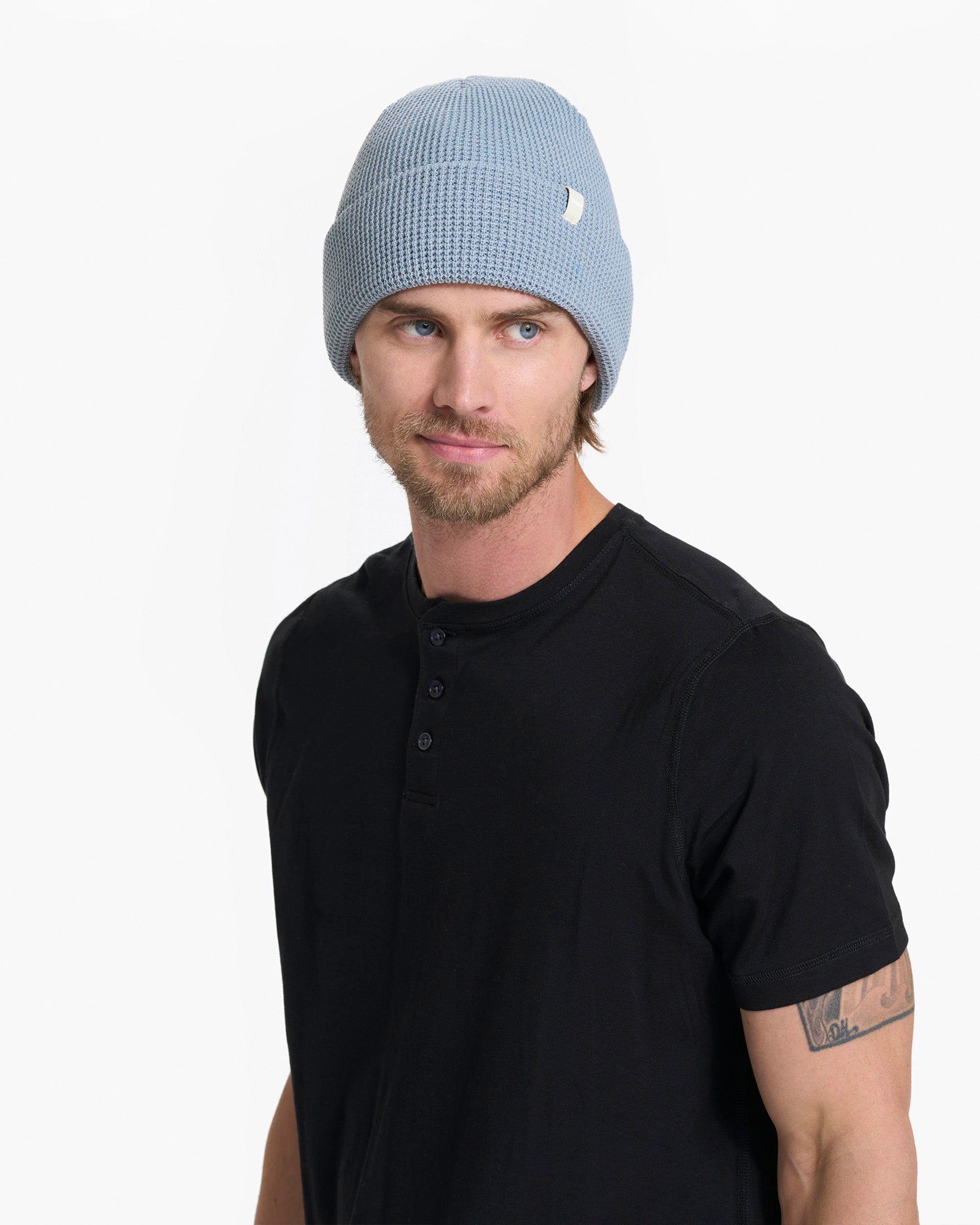 Alpine Waffle Beanie | Light Cloud - Image 2