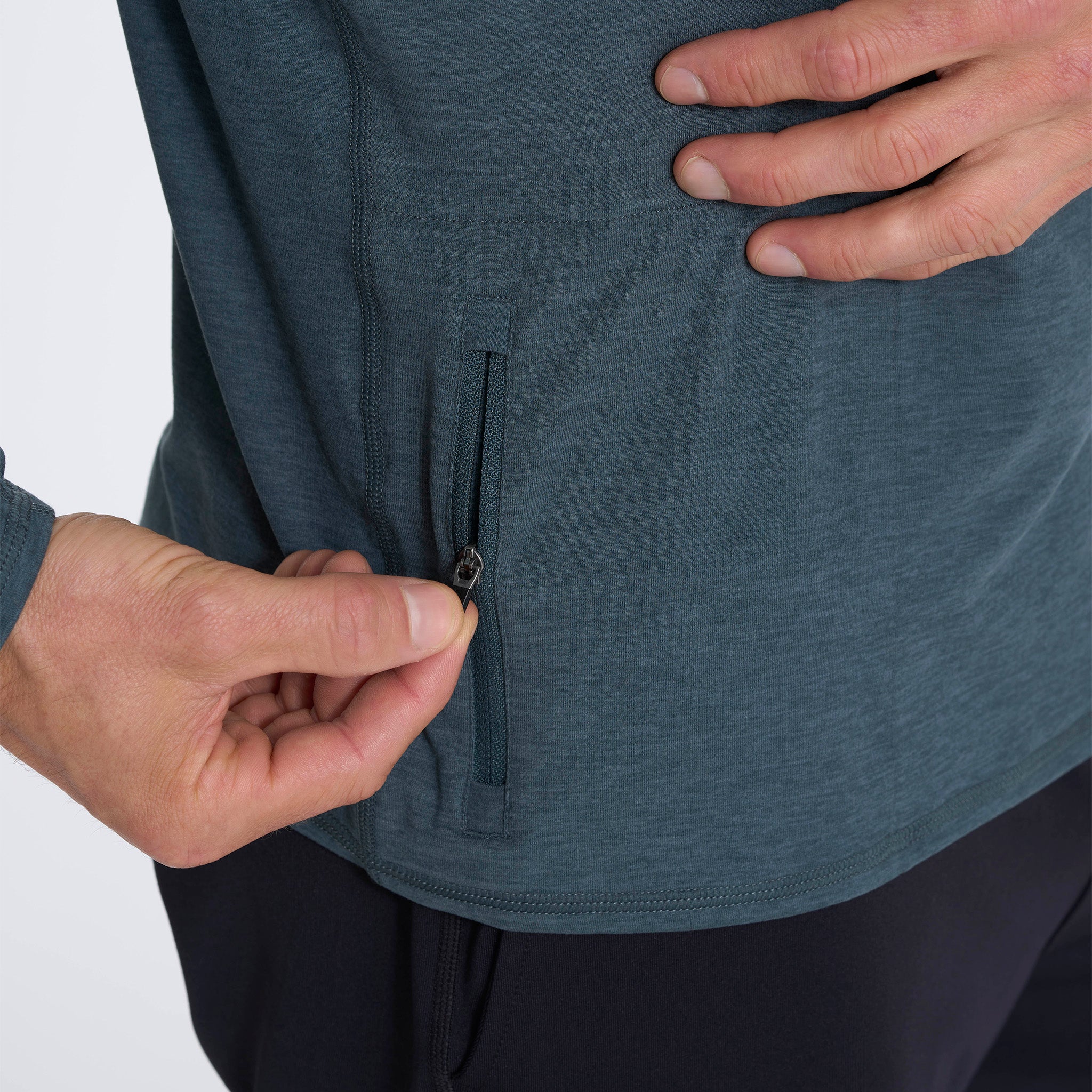 Ease Performance Half Zip | Stone Heather - Image 5