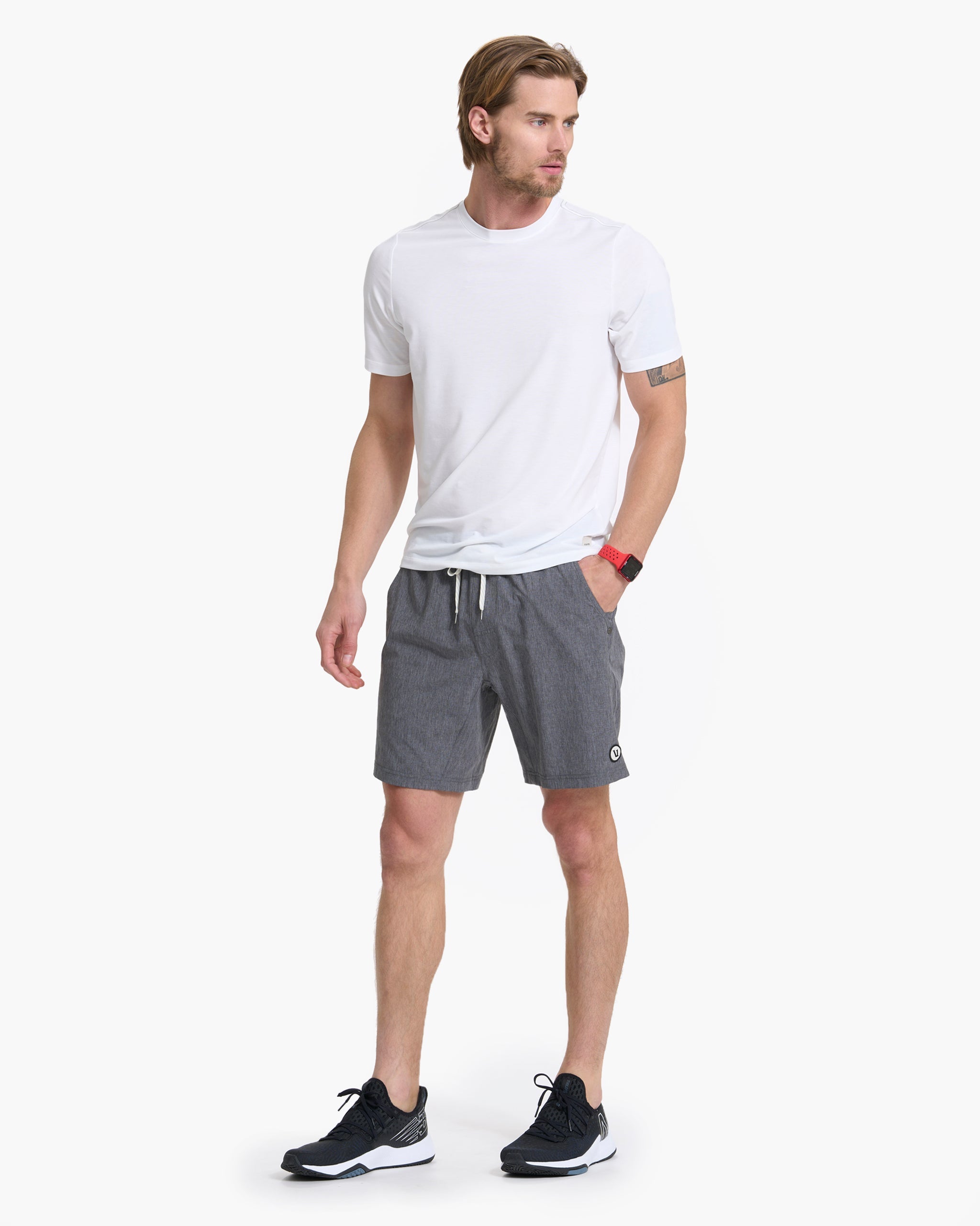 Kore Short Lined 7 | Vintage Charcoal Linen Texture - Image 3