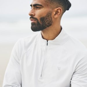 Clearview Seamless Quarter Zip | Frost Grey