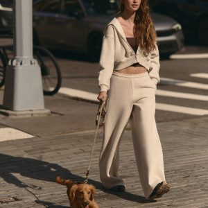 Restore Ultra Wideleg Sweatpant | Bone Heather