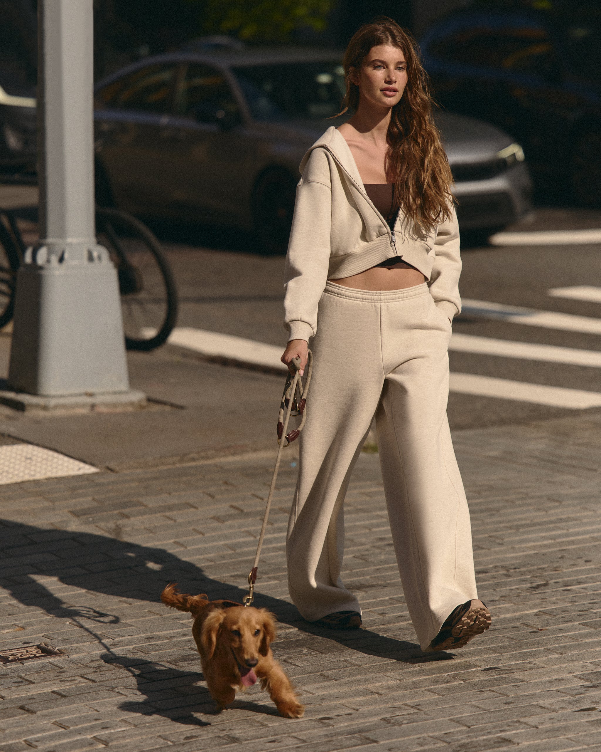 Restore Ultra Wideleg Sweatpant | Bone Heather