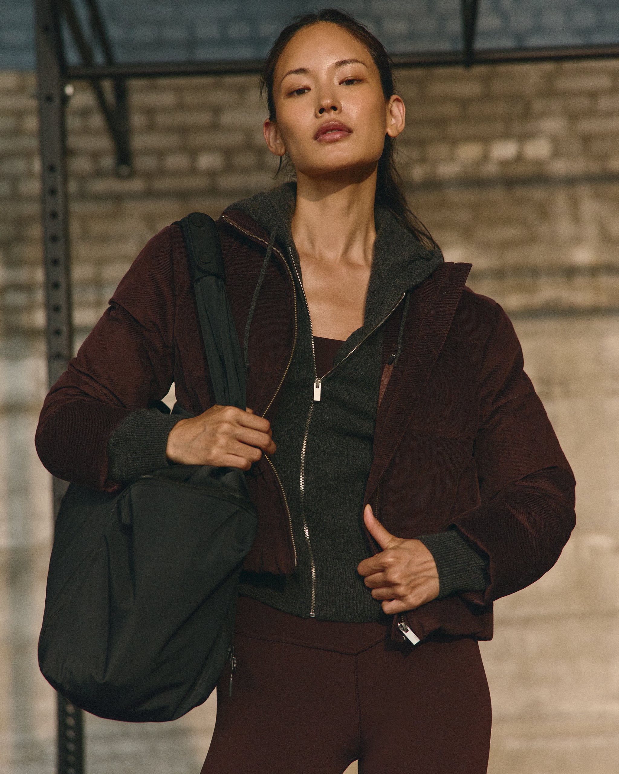 Carmel Corduroy Puffer | Raisin