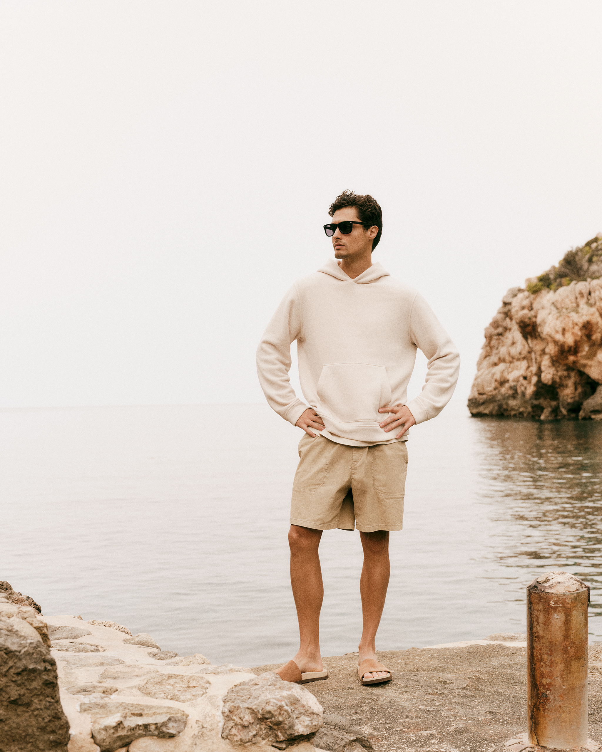 Beach Fleece Pullover Hoodie | Bone Heather