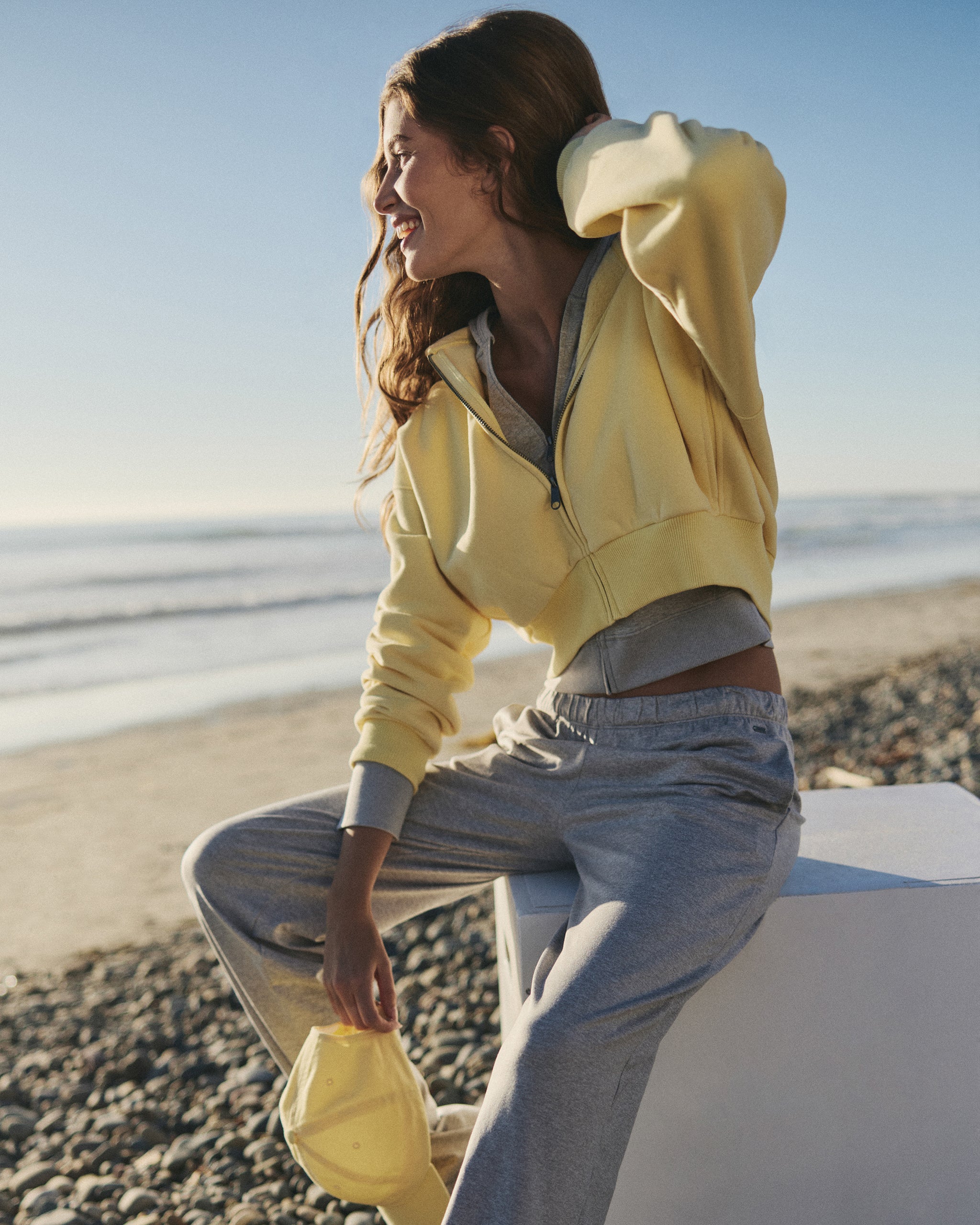 Restore Mini Full Zip Hoodie | Lemon Snap