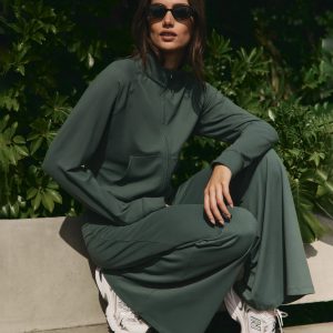 Halo Mini Track Jacket | Agate Green