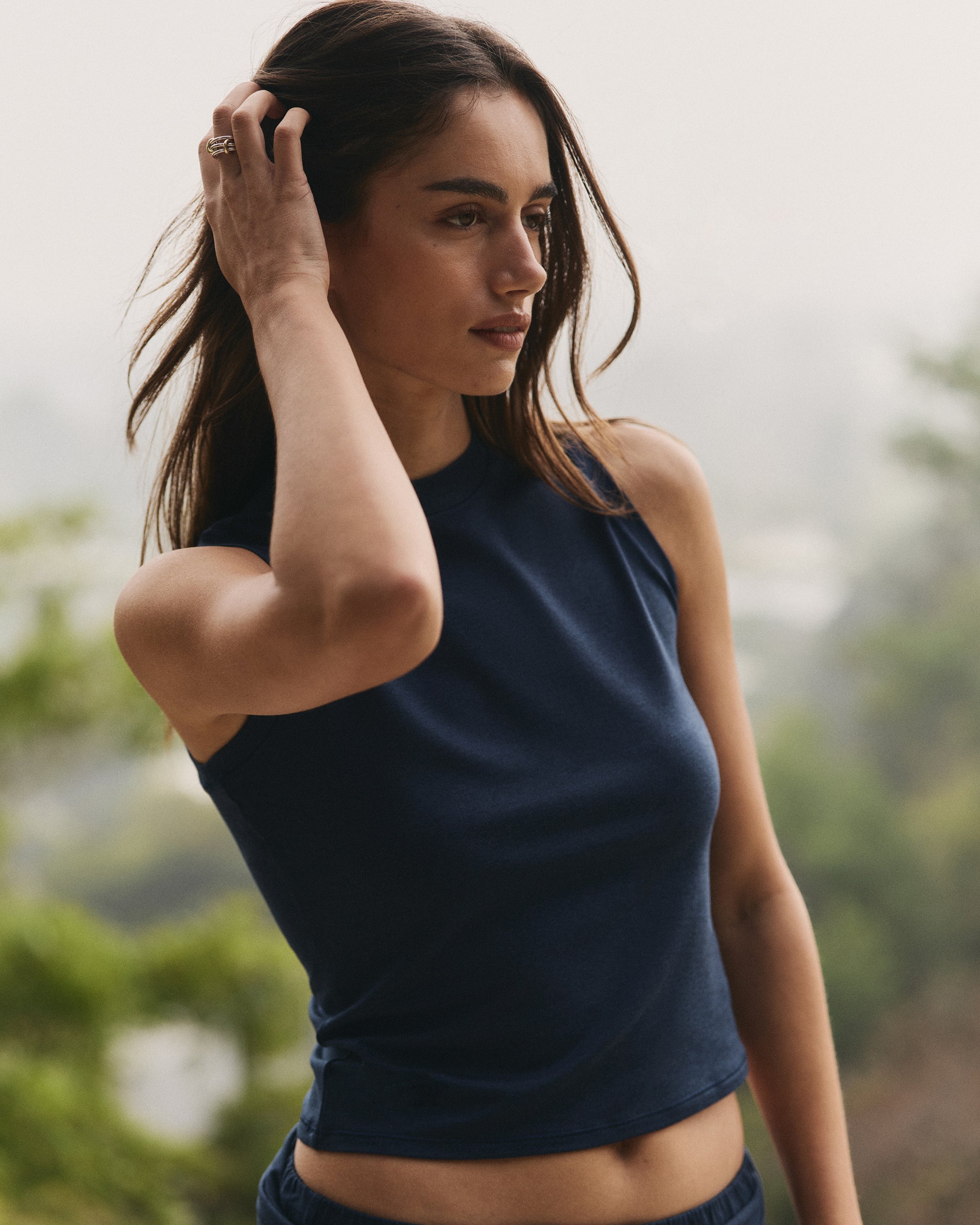 Halo Muscle Tank | Blue Coast Heather