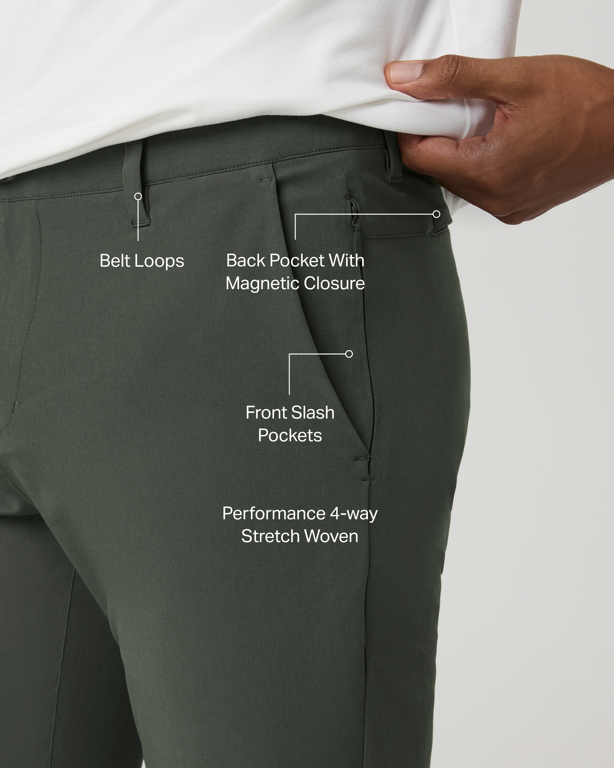 Aim Trouser Athletic Slim Fit 30 | River Rock - Image 2