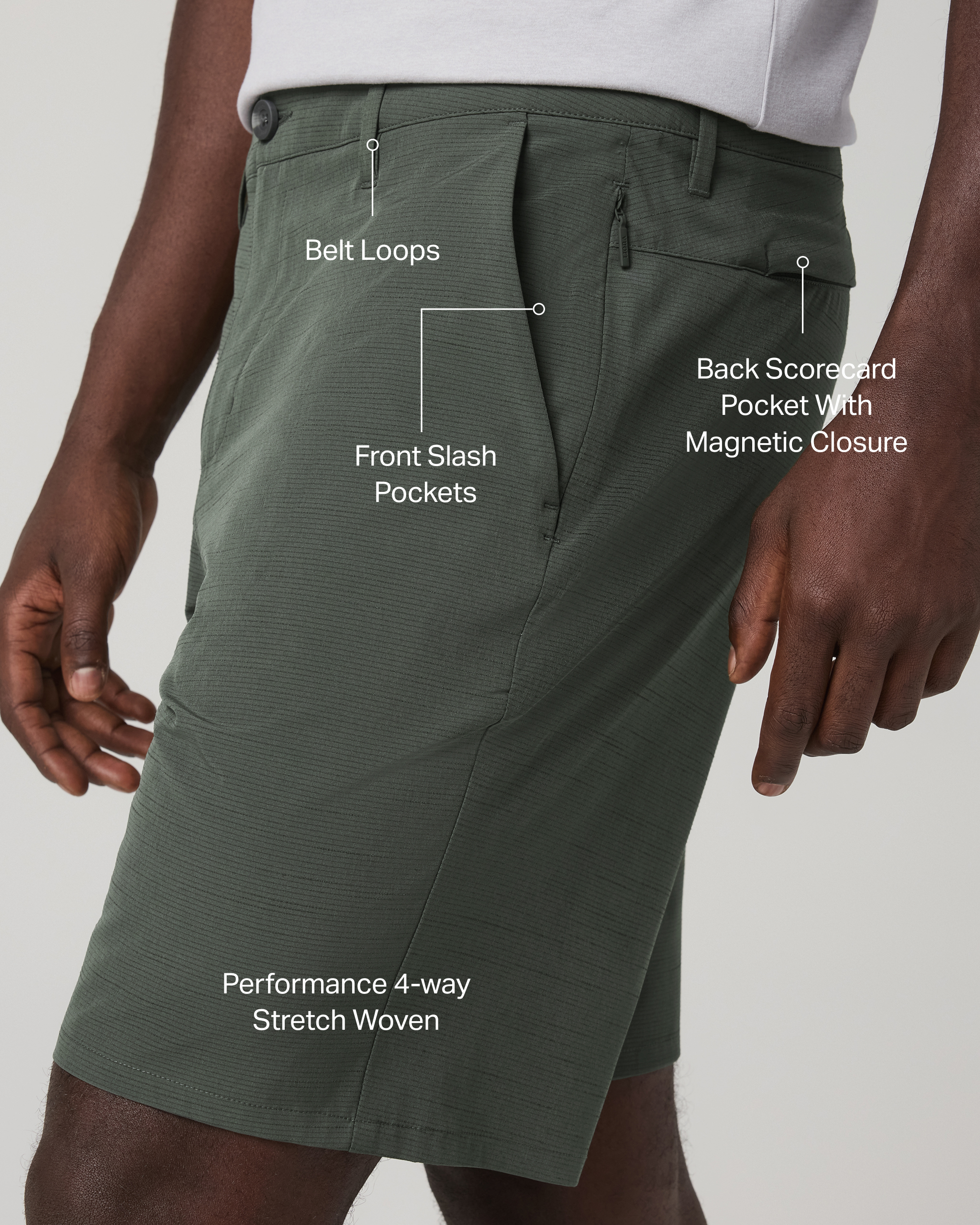 Aim Short 8 | River Rock Slub Stripe - Image 2