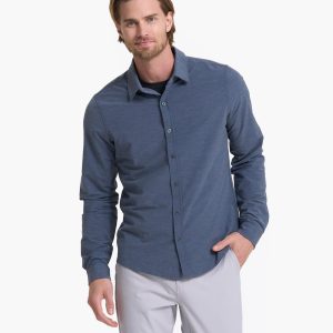 Long Sleeve Bridge Button Down | Azure