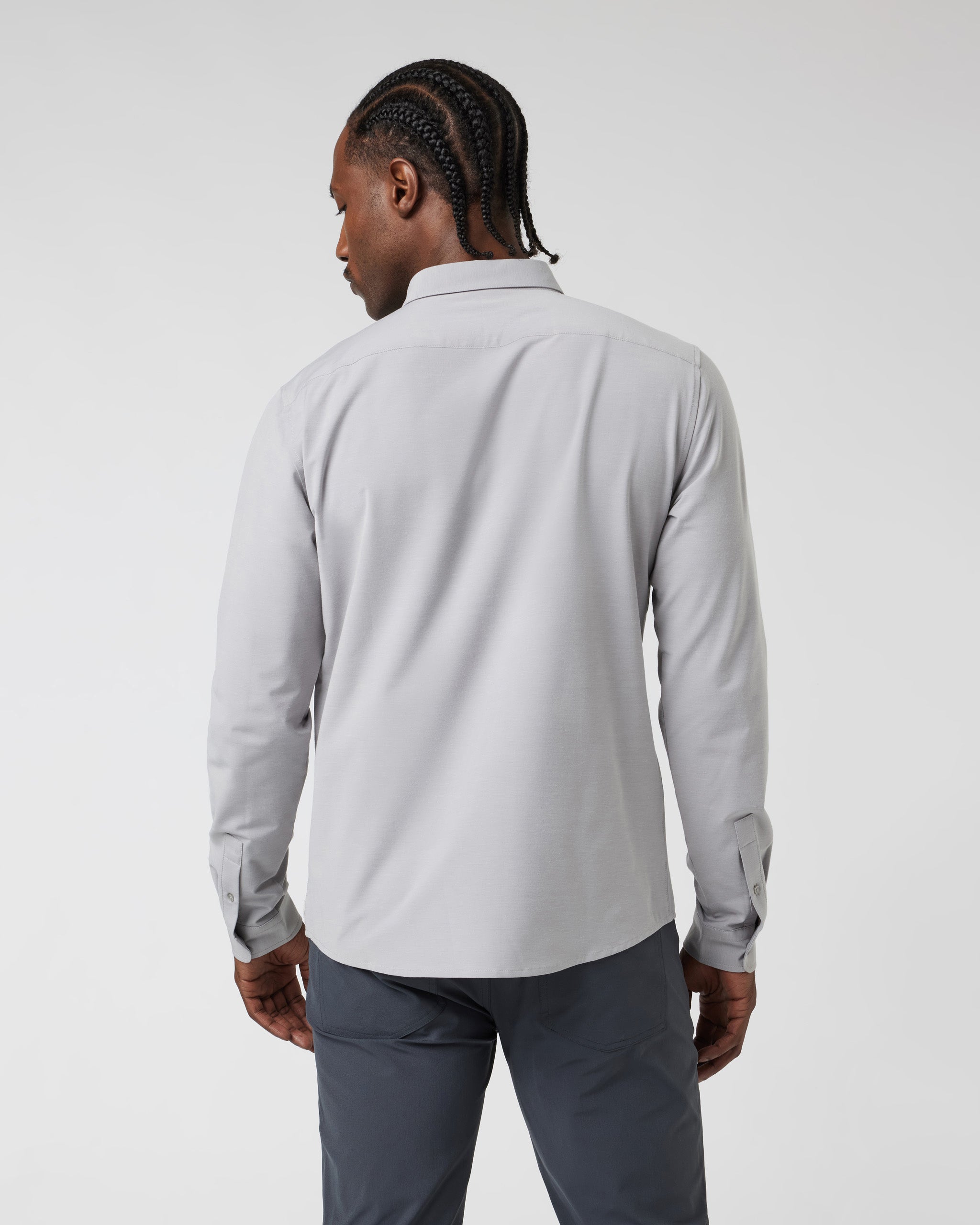 Long Sleeve Bridge Button Down | Fog - Image 2
