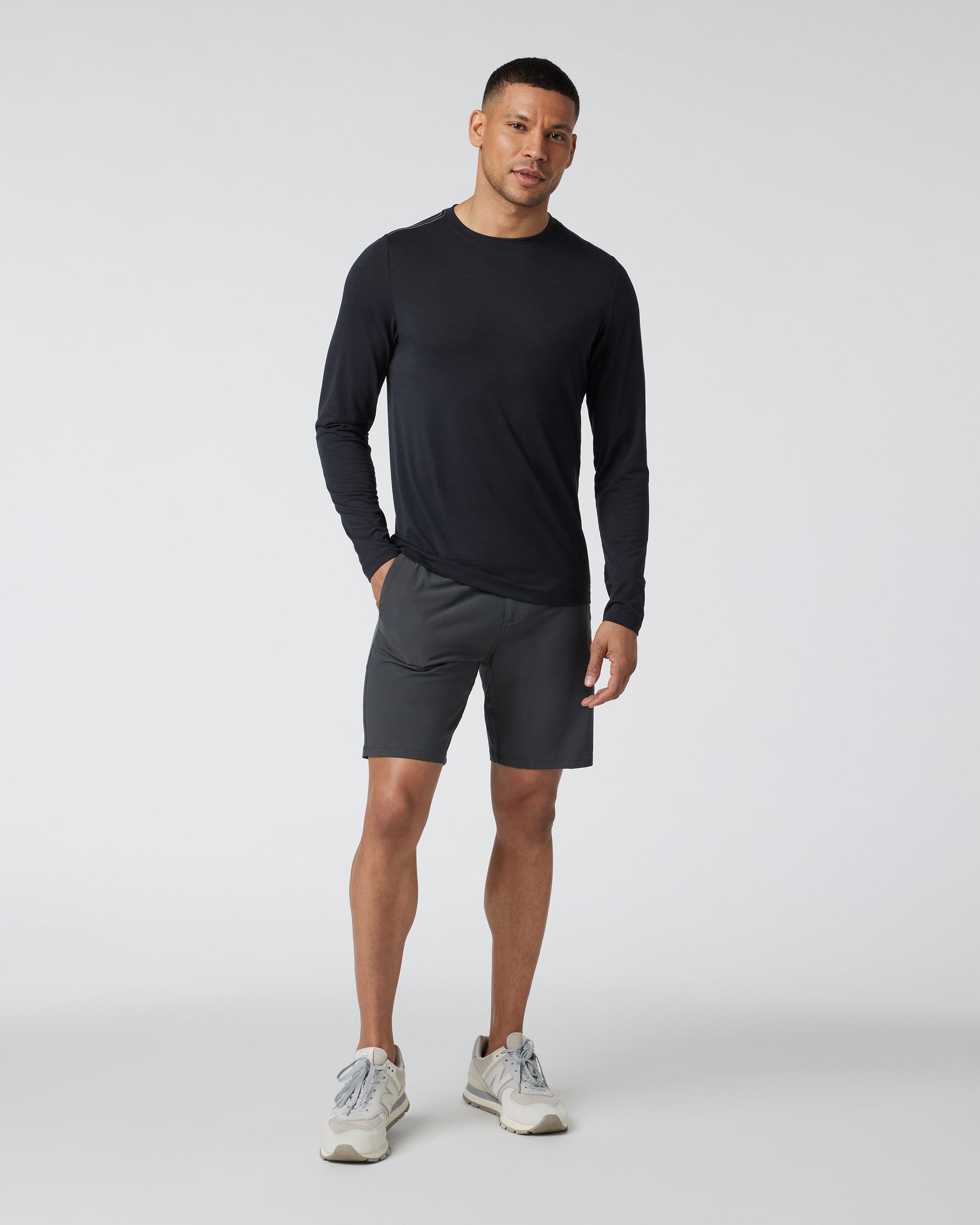 Long Sleeve Current Tech Tee | Black - Image 3