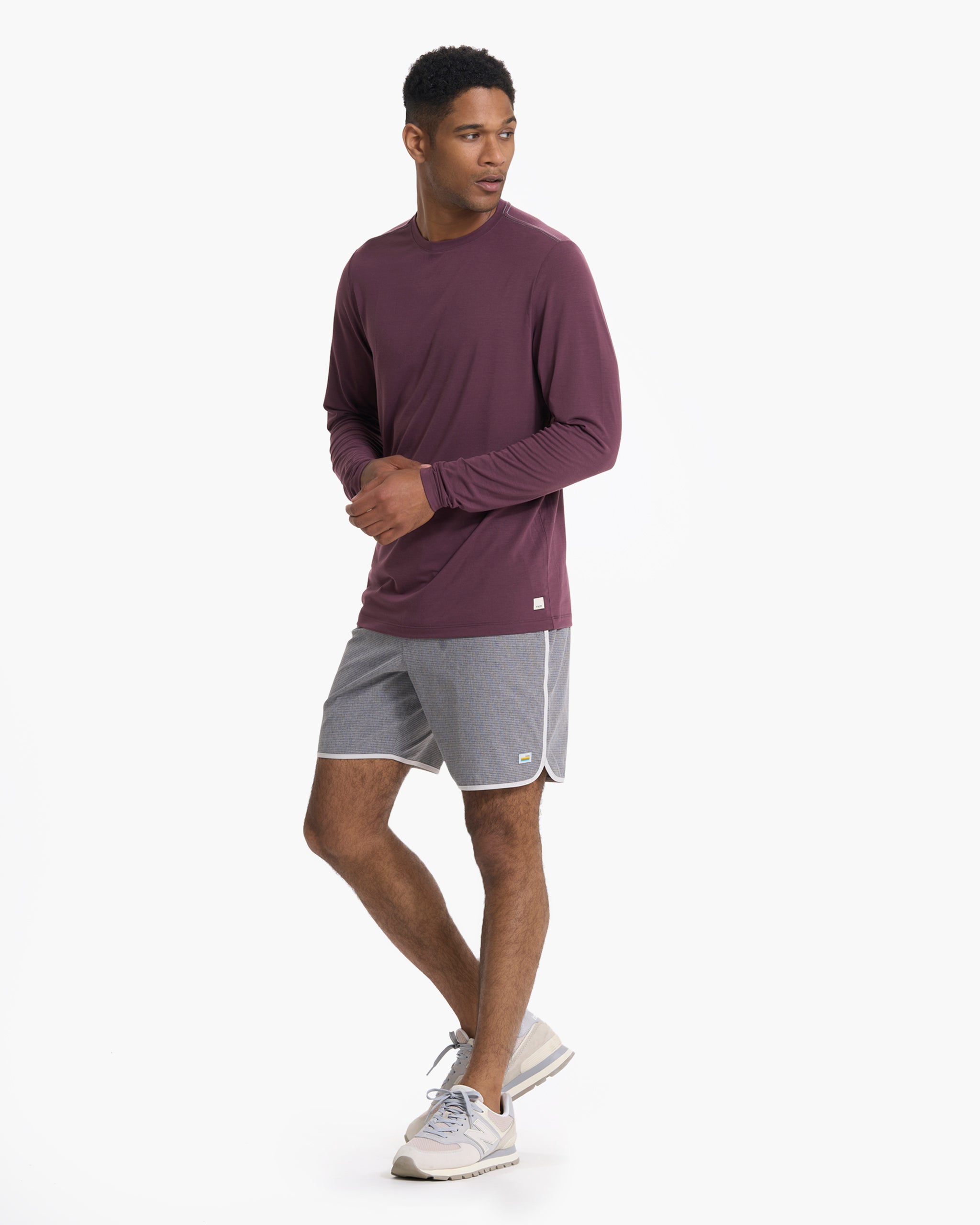 Long Sleeve Current Tech Tee | Chestnut - Image 4