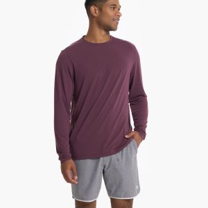 Long Sleeve Current Tech Tee | Chestnut