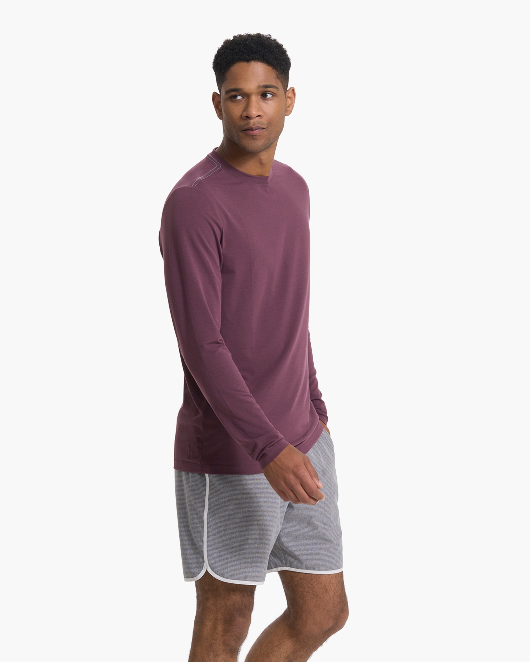 Long Sleeve Current Tech Tee | Chestnut - Image 2