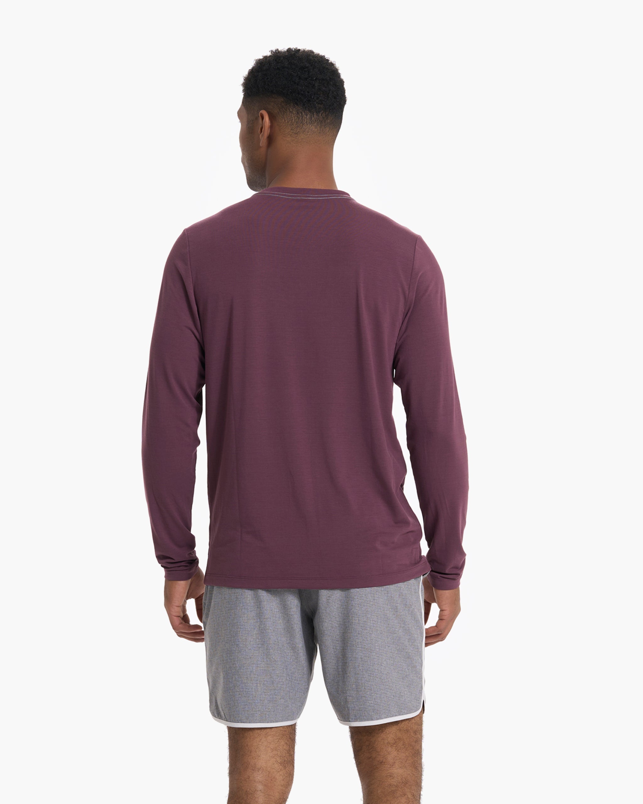 Long Sleeve Current Tech Tee | Chestnut - Image 3