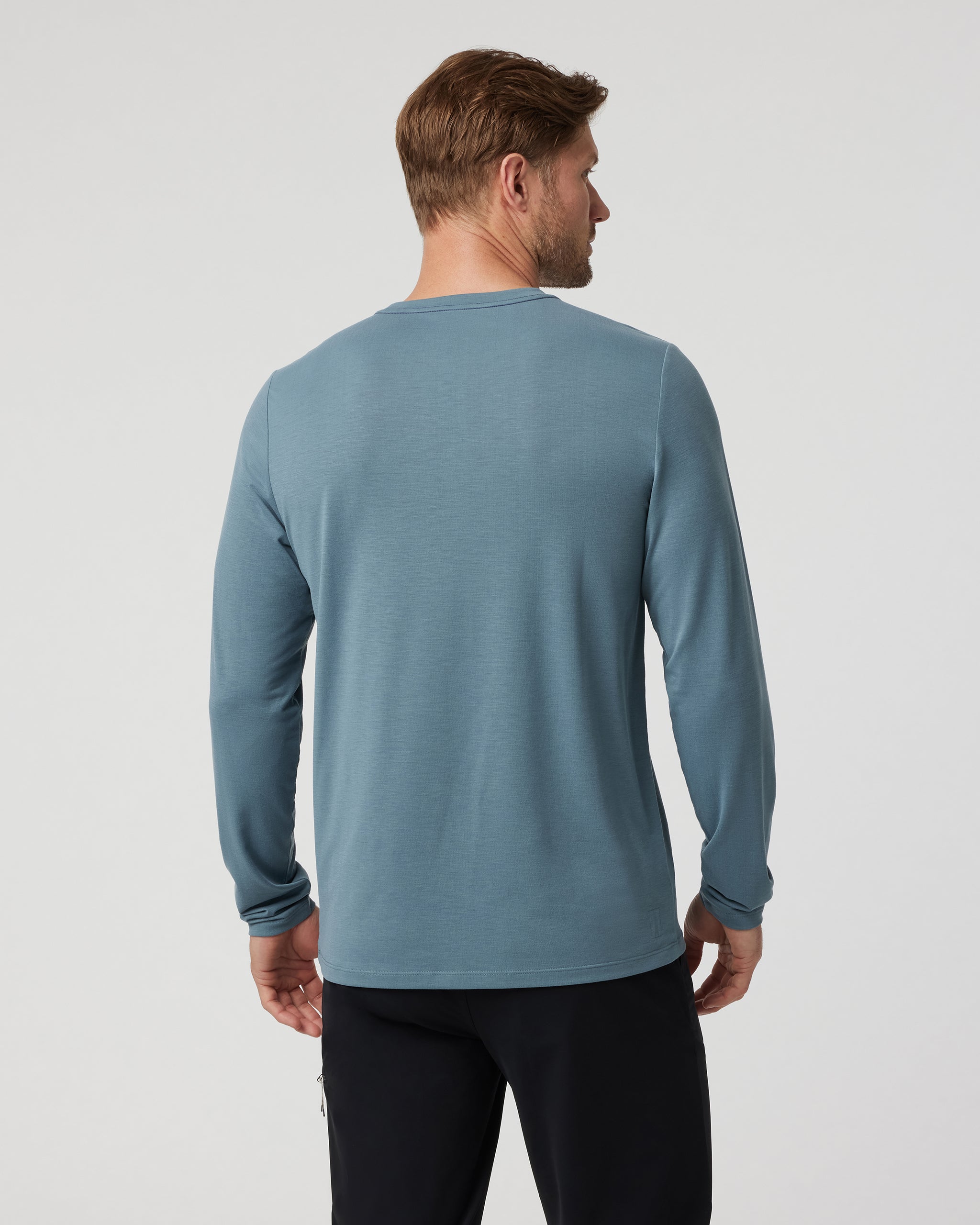 Long Sleeve Current Tech Tee | Smoke Blue - Image 2