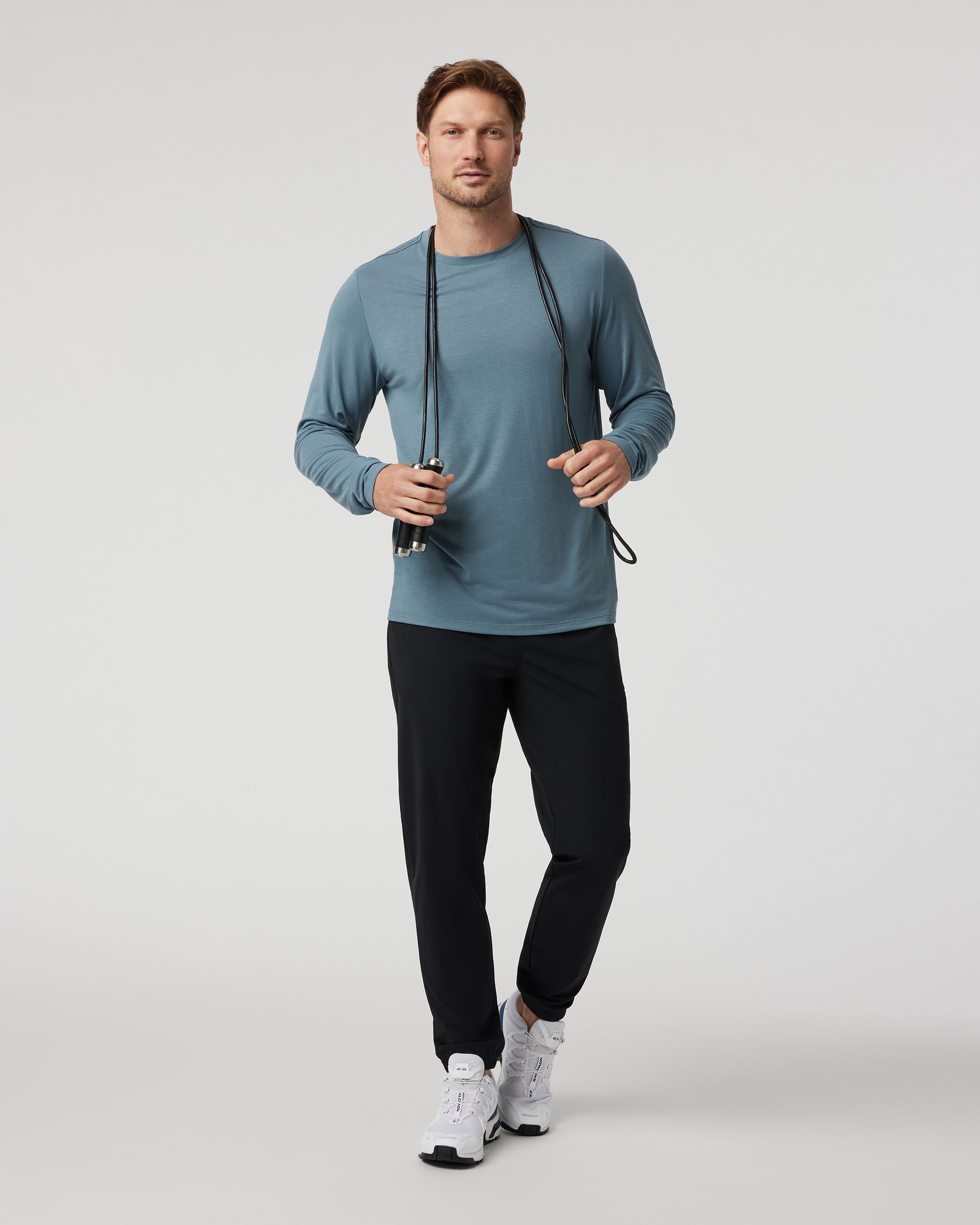 Long Sleeve Current Tech Tee | Smoke Blue - Image 3