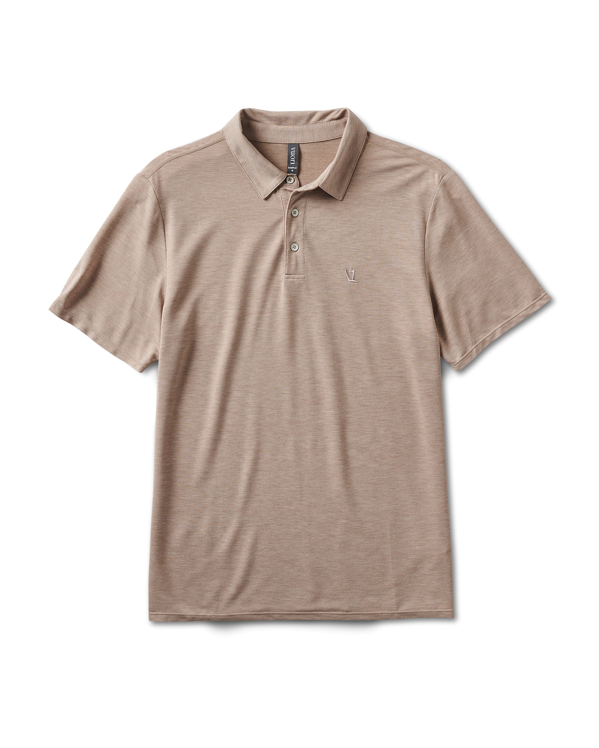 Knit Twill Polo | Camel Heather - Image 6