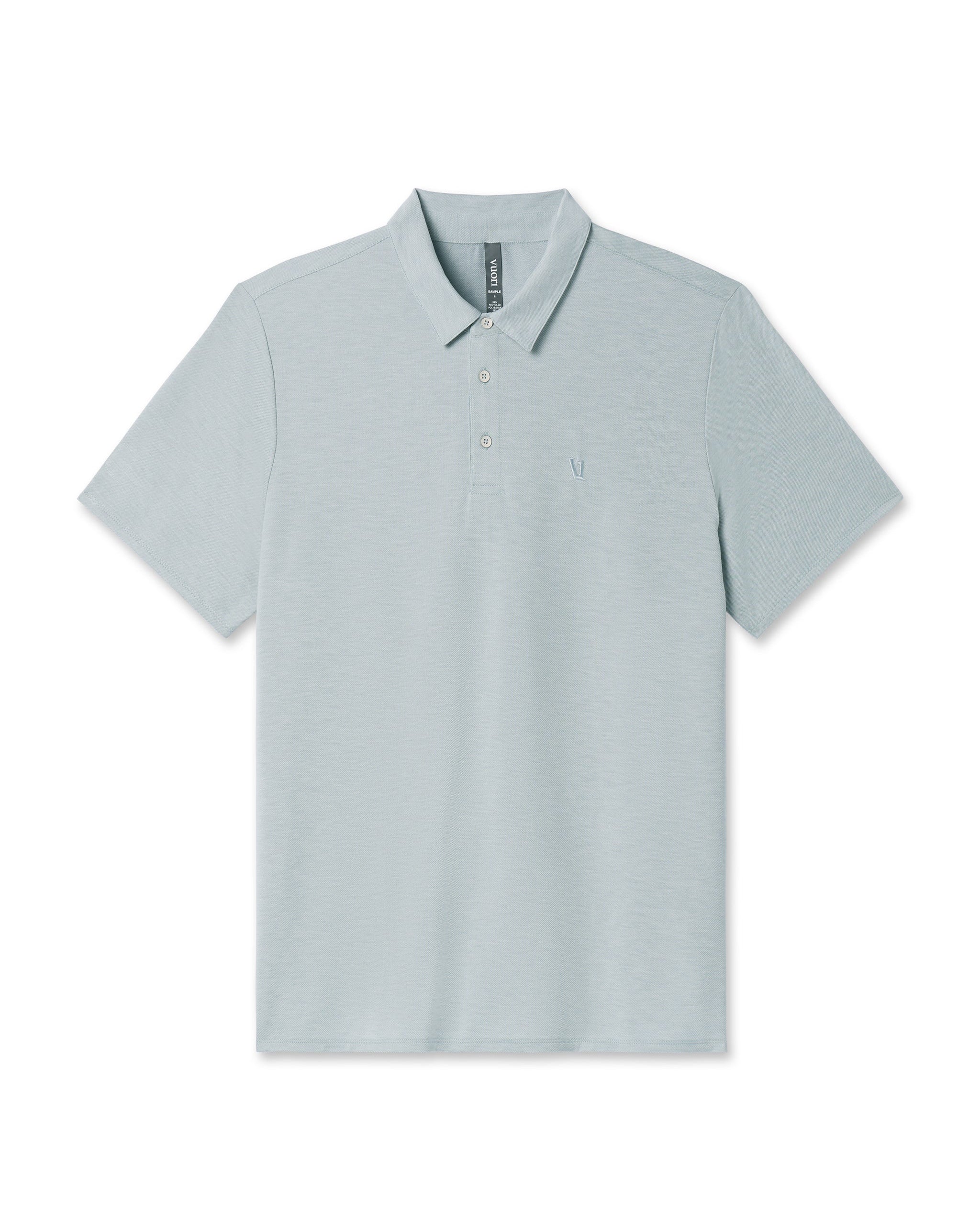 Knit Twill Polo | Chalk Blue Heather - Image 5