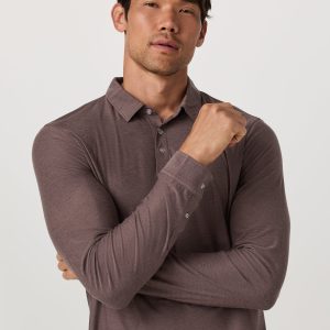 Long Sleeve Strato Tech Polo | Huckleberry Heather