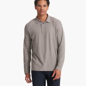 Long Sleeve Strato Tech Polo | Heather Grey