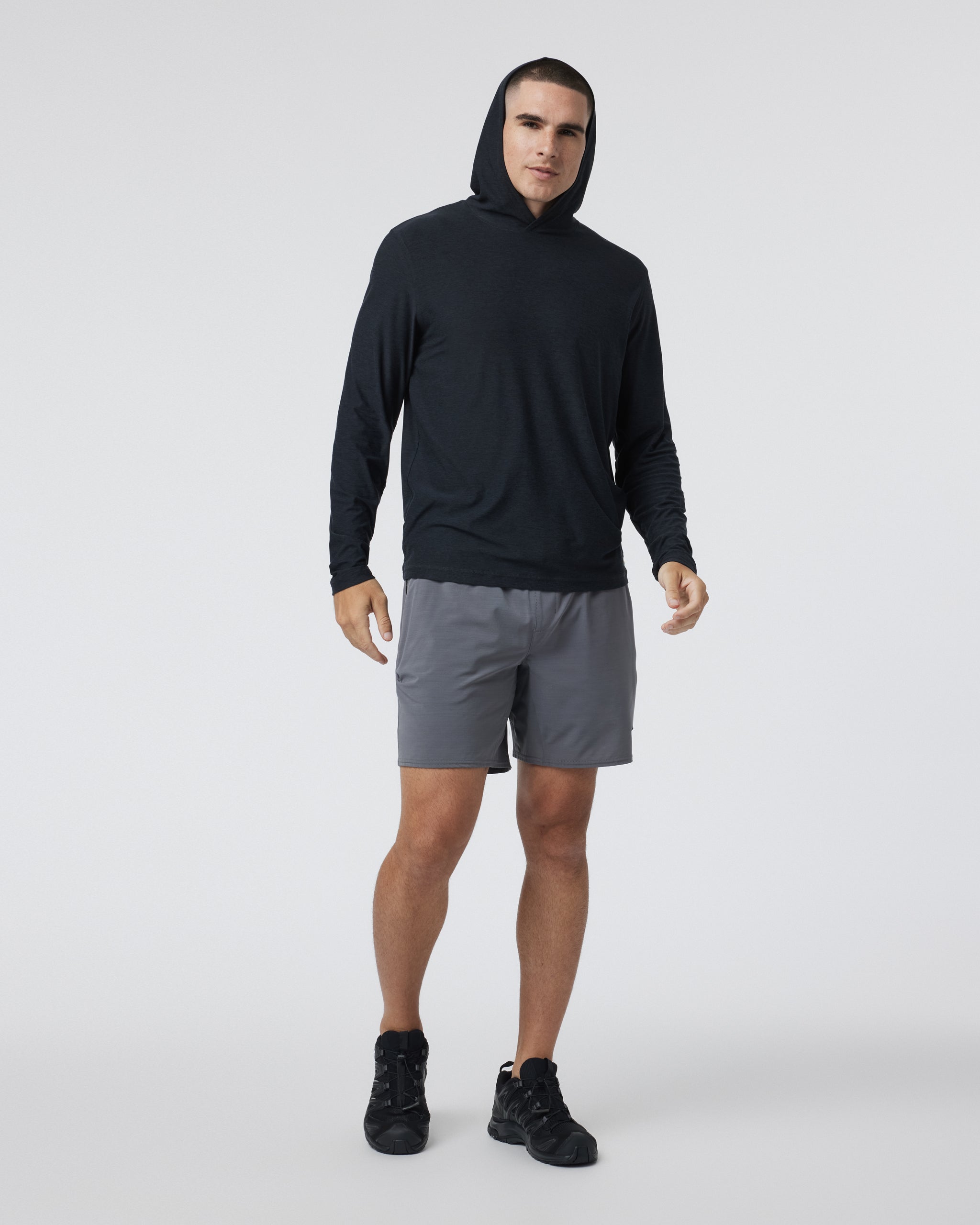 Strato Tech Hoodie | Black Heather - Image 2
