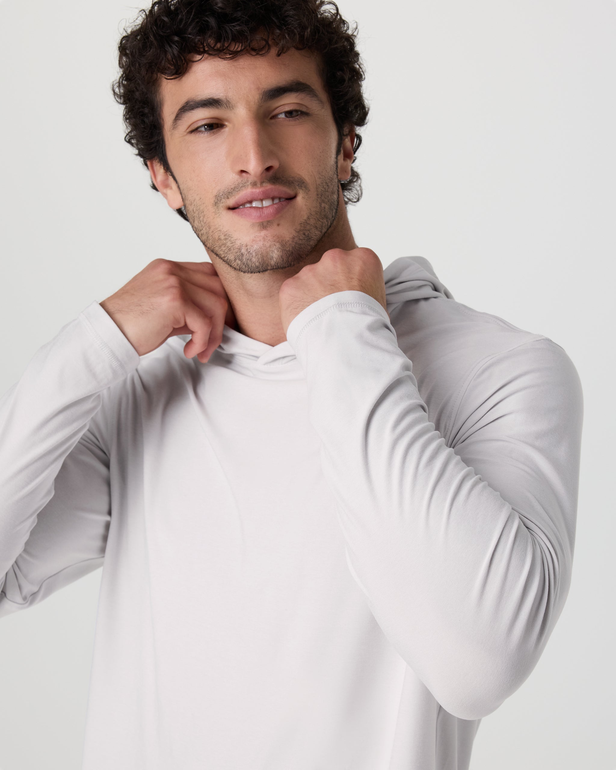 Strato Tech Hoodie | Frost Grey Heather - Image 2