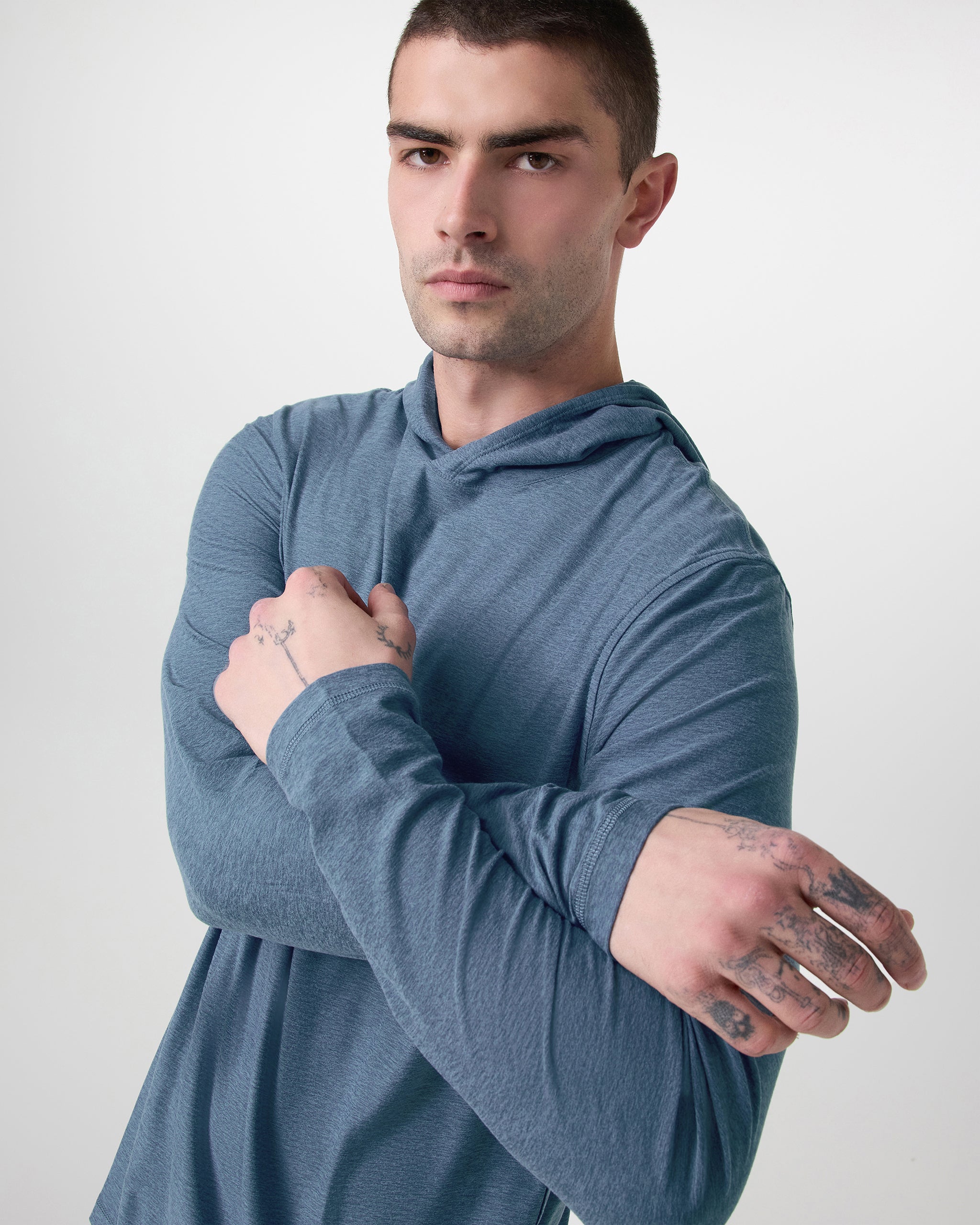 Strato Tech Hoodie | Pool Blue Heather - Image 2