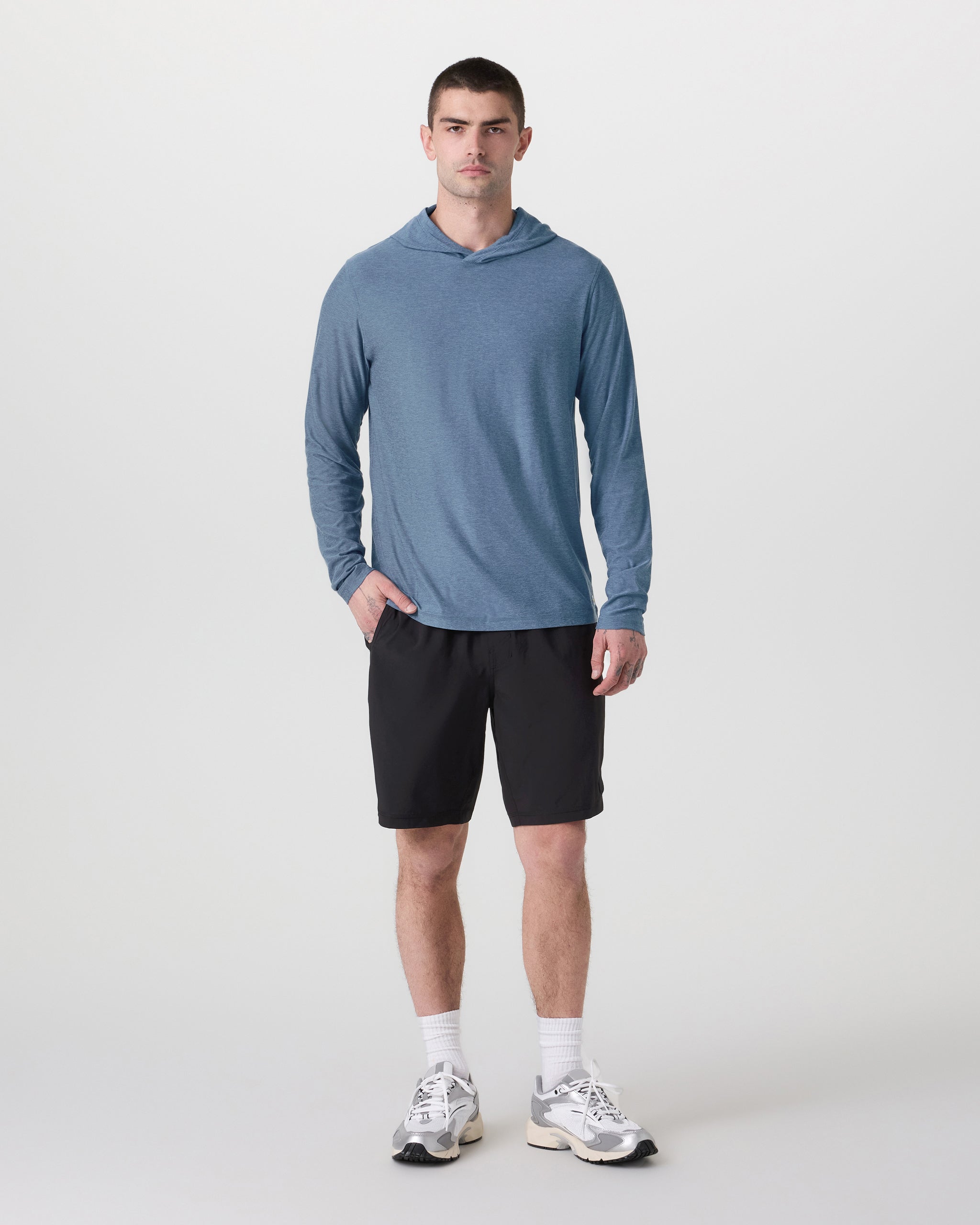 Strato Tech Hoodie | Pool Blue Heather - Image 4