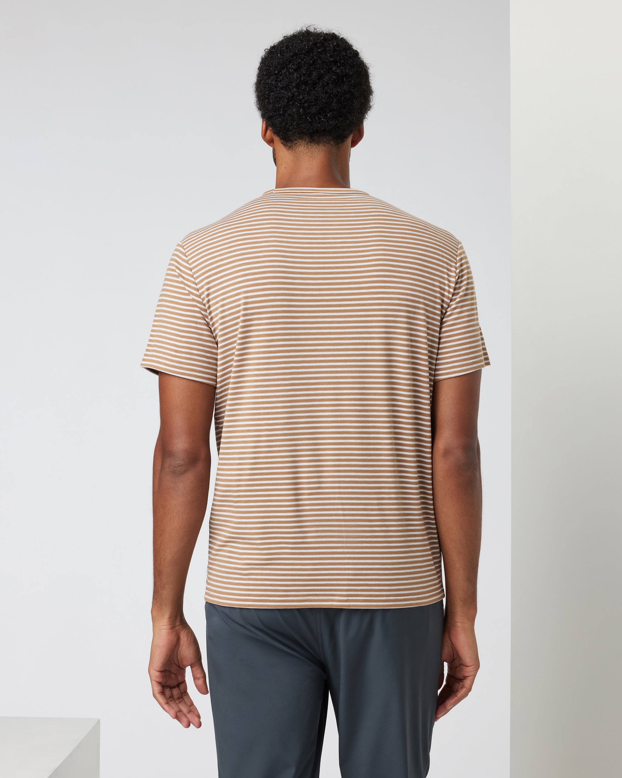 Short Sleeve Current Stripe Tee | Bronze - Image 2