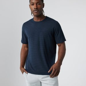 Short Sleeve Current Stripe Tee | Ink