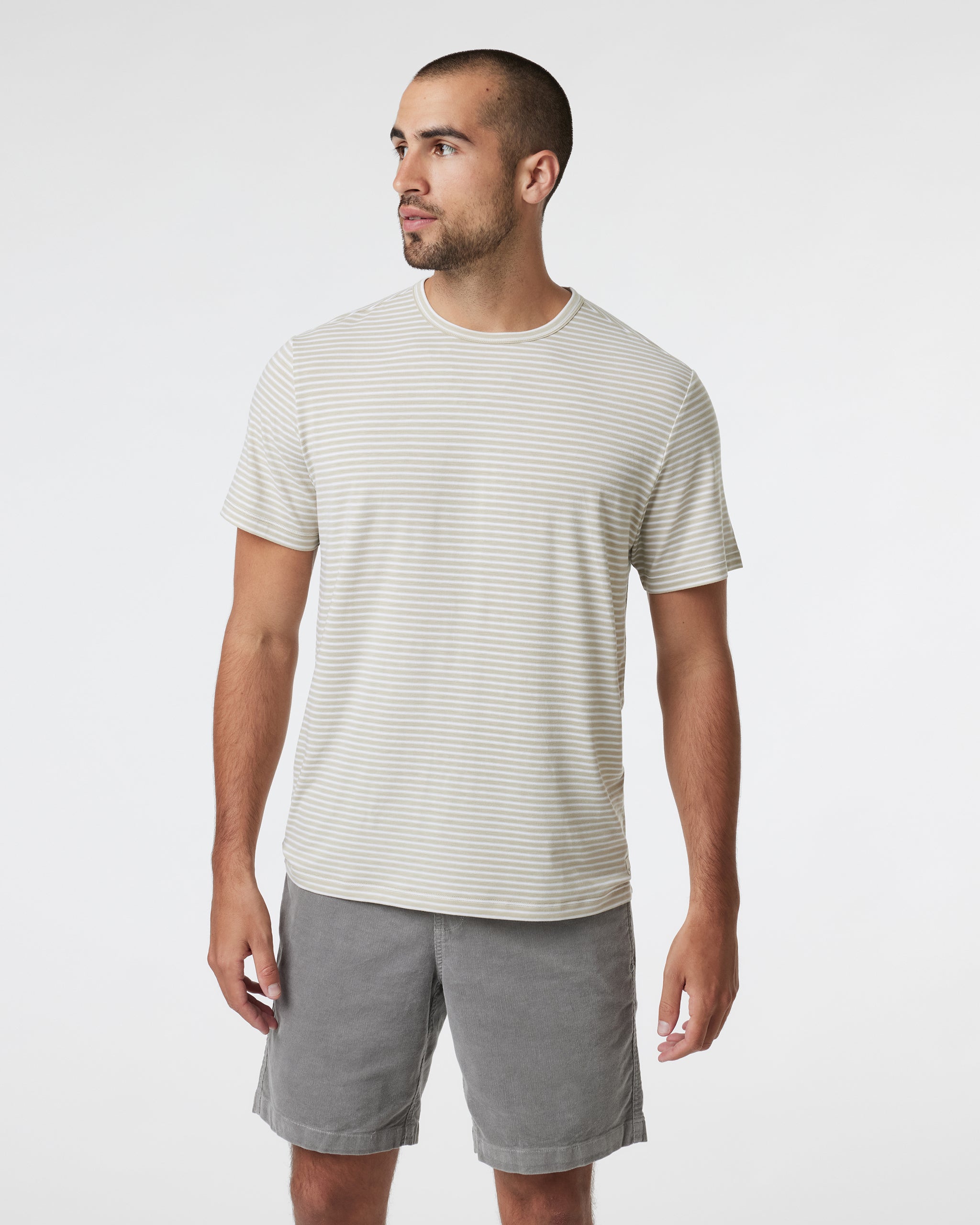 Short Sleeve Current Stripe Tee | Winter Pear