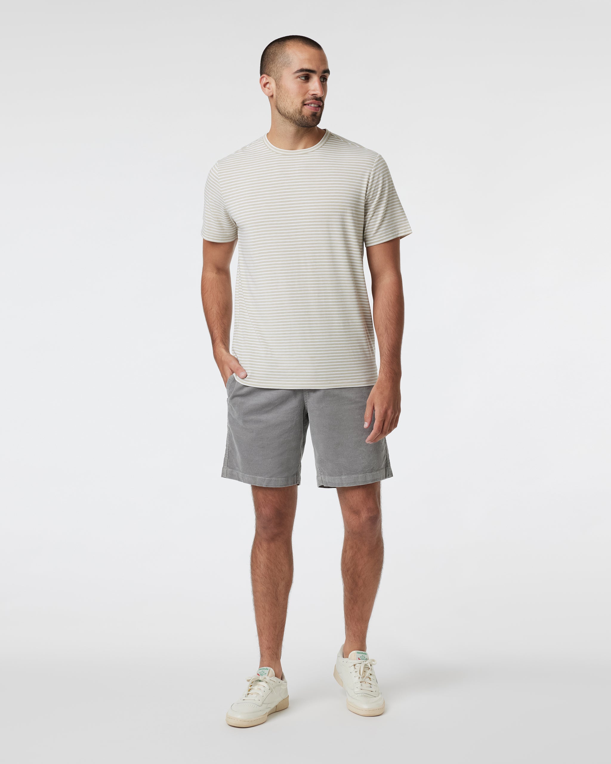 Short Sleeve Current Stripe Tee | Winter Pear - Image 3
