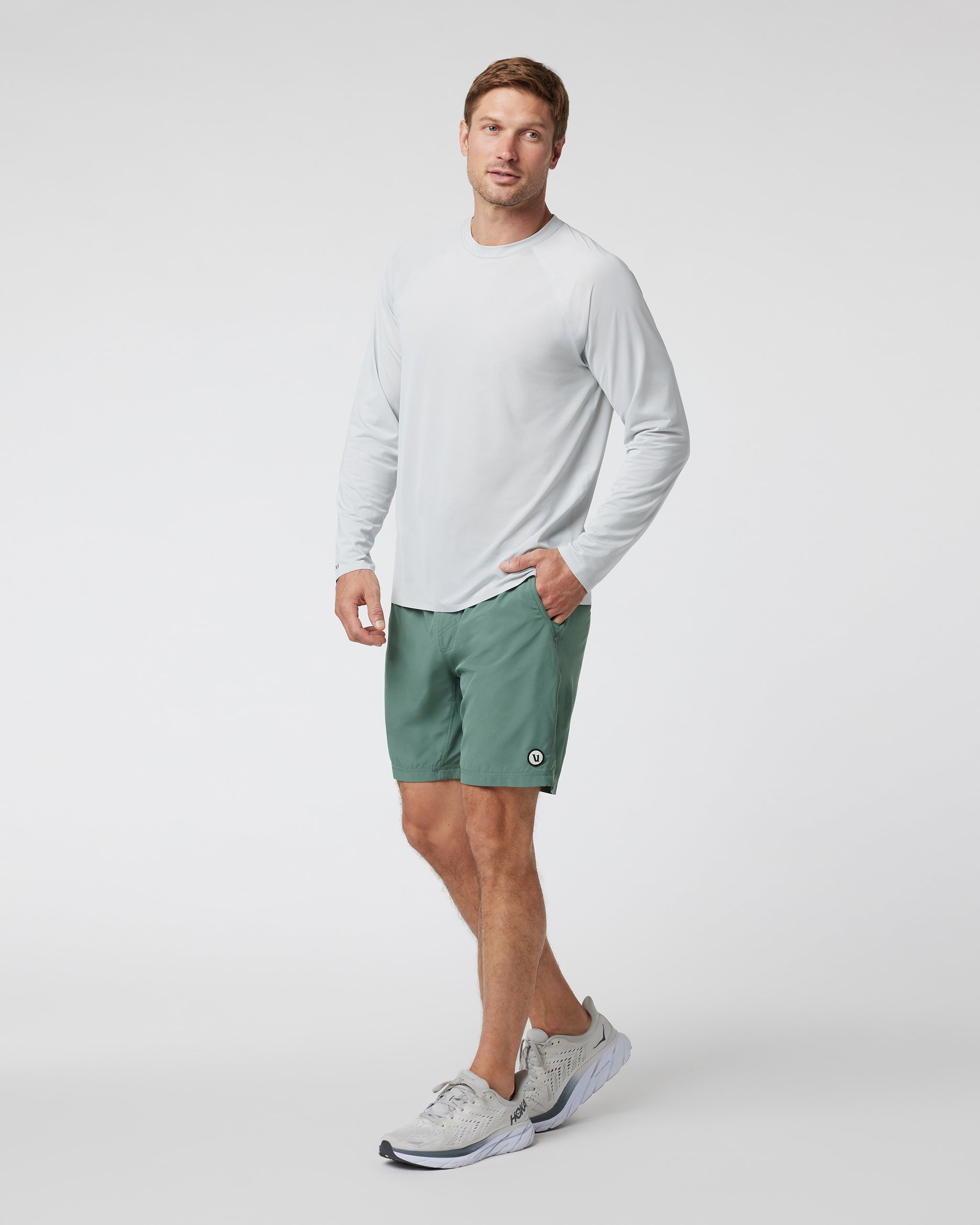 Long Sleeve Viewpoint Performance Tee | Sky Grey - Image 5