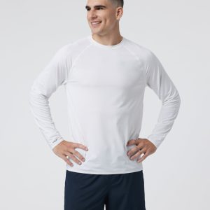 Long Sleeve Viewpoint Performance Tee | White