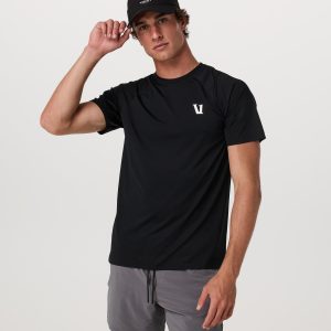 Short Sleeve Viewpoint Performance Tee | Black Logo Graphic