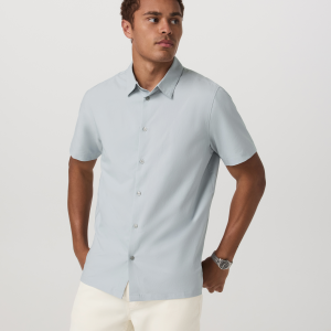Short Sleeve Manhattan Button Down | Harbor Grey