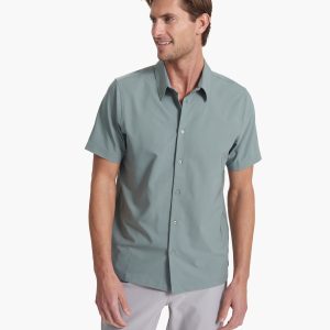 Short Sleeve Manhattan Button Down | Stormy
