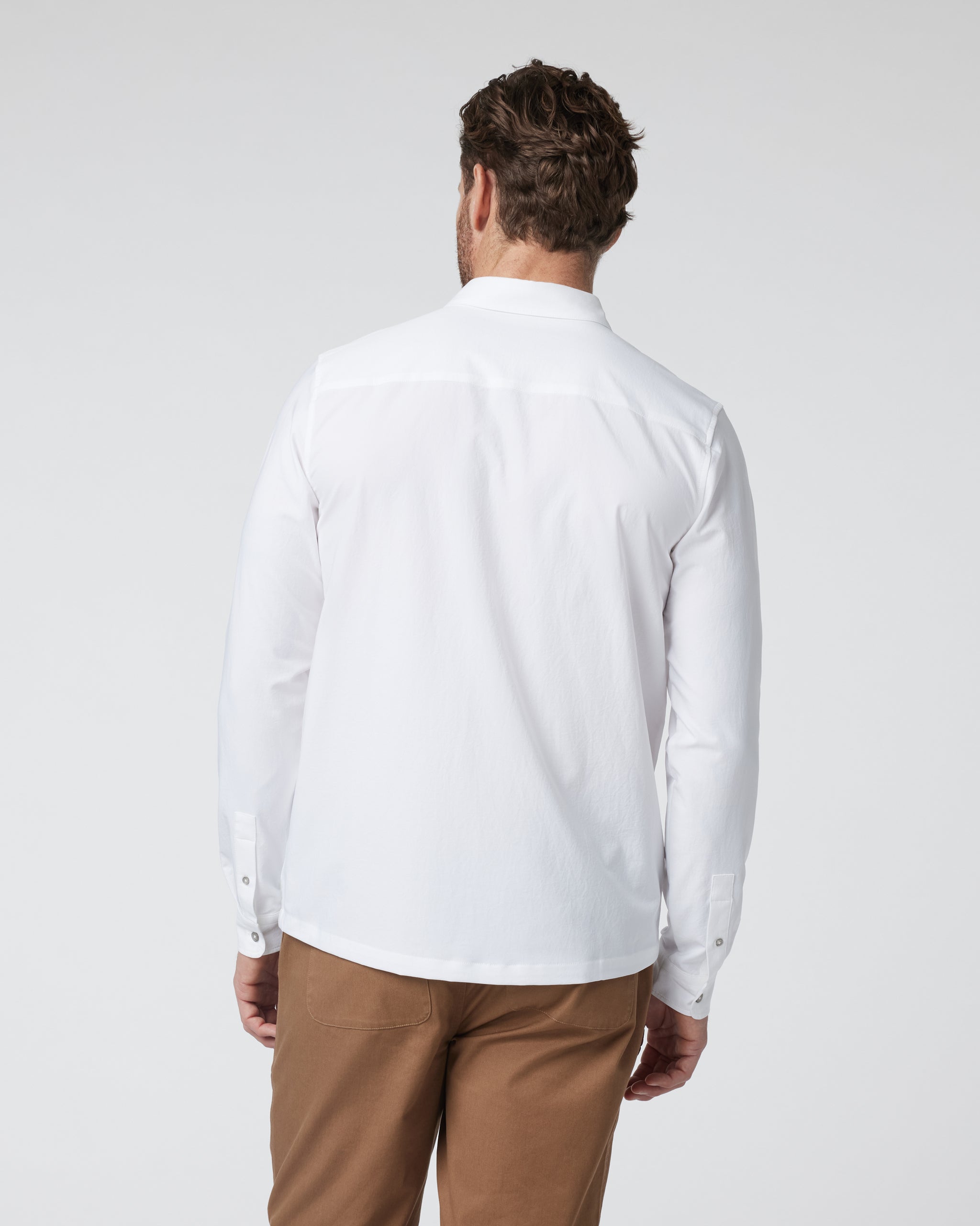 Long Sleeve Manhattan Button Down | White - Image 4