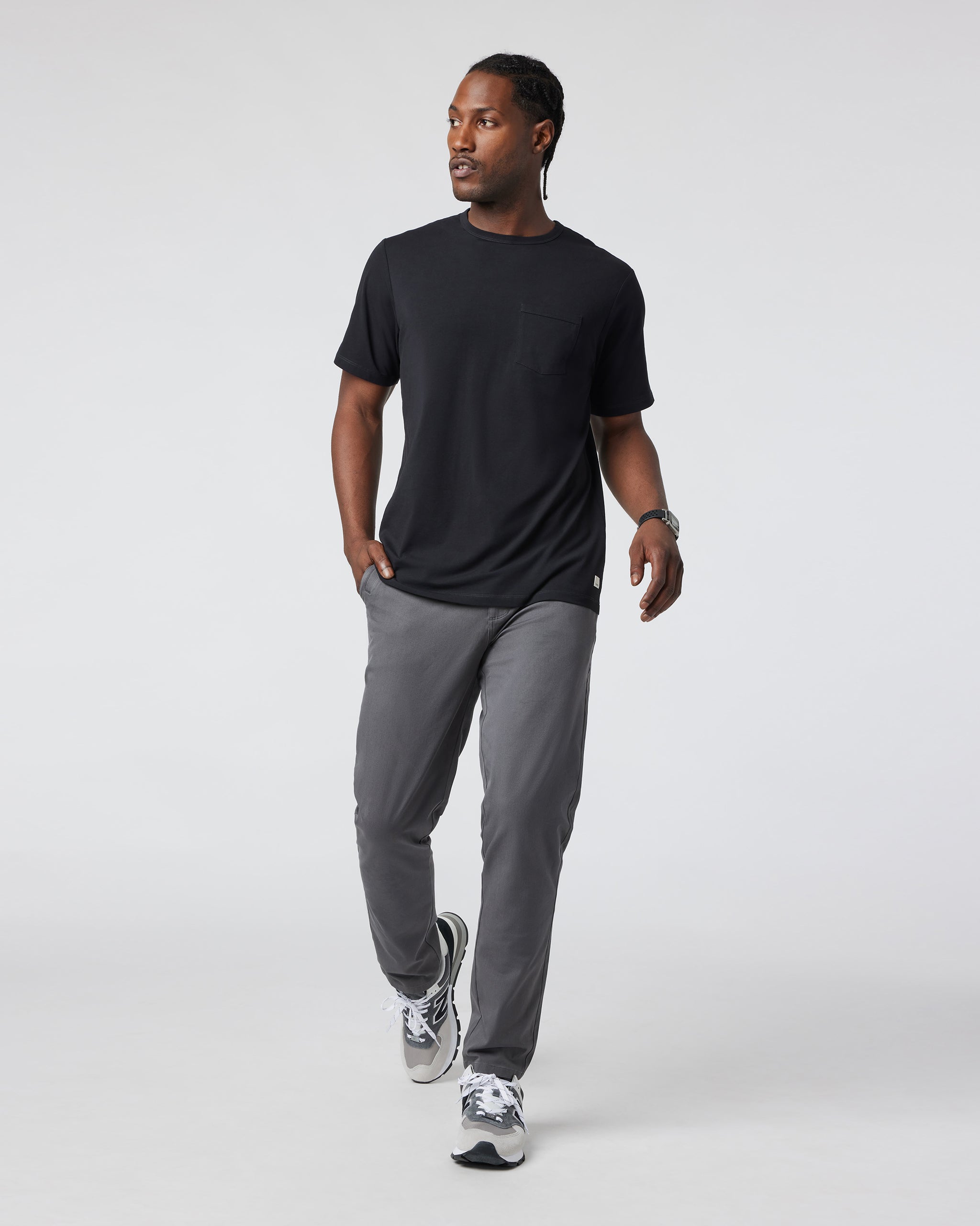 Men's Feather Pocket Tee | Black - Image 5