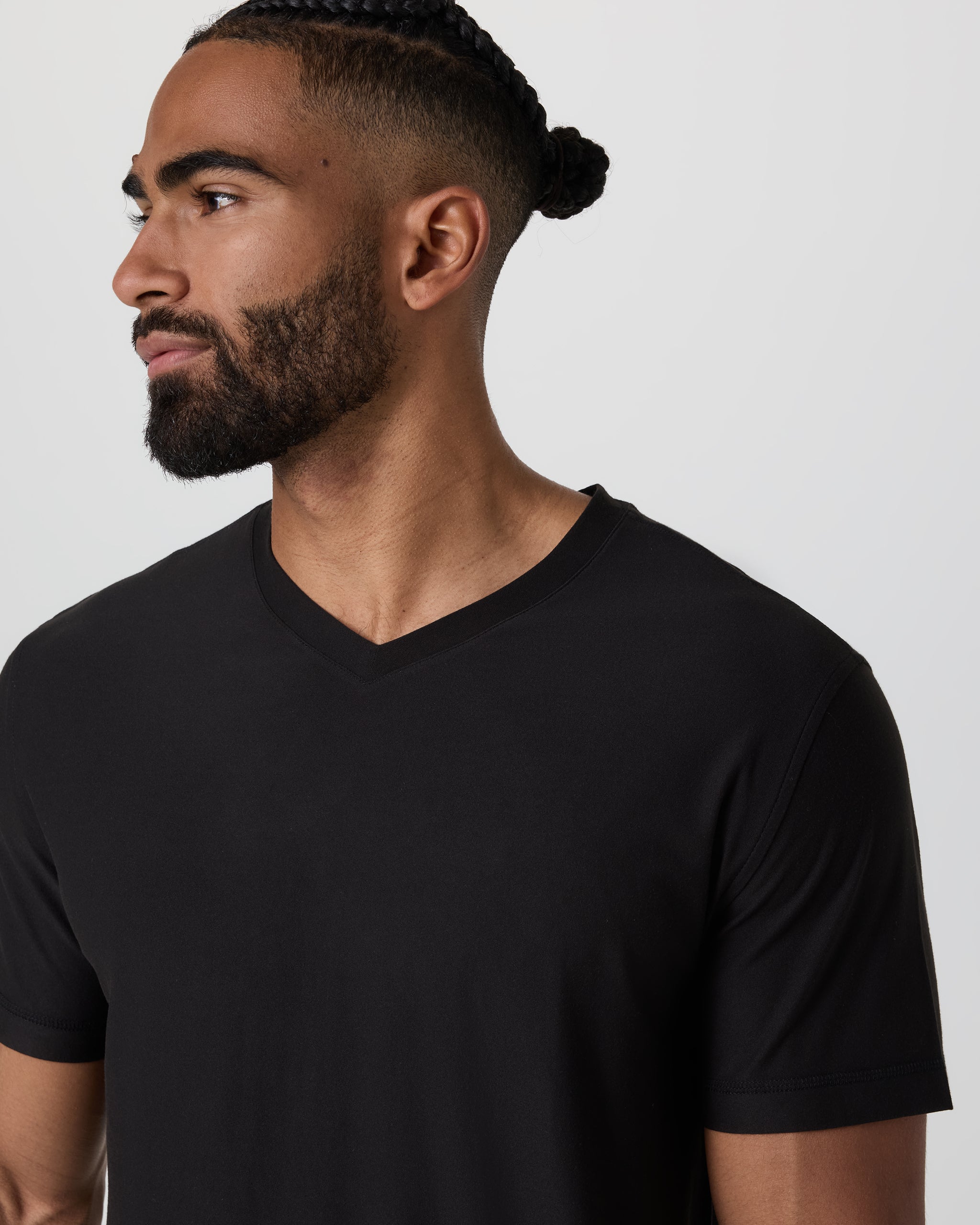Strato Tech V-Neck Tee | Black - Image 2
