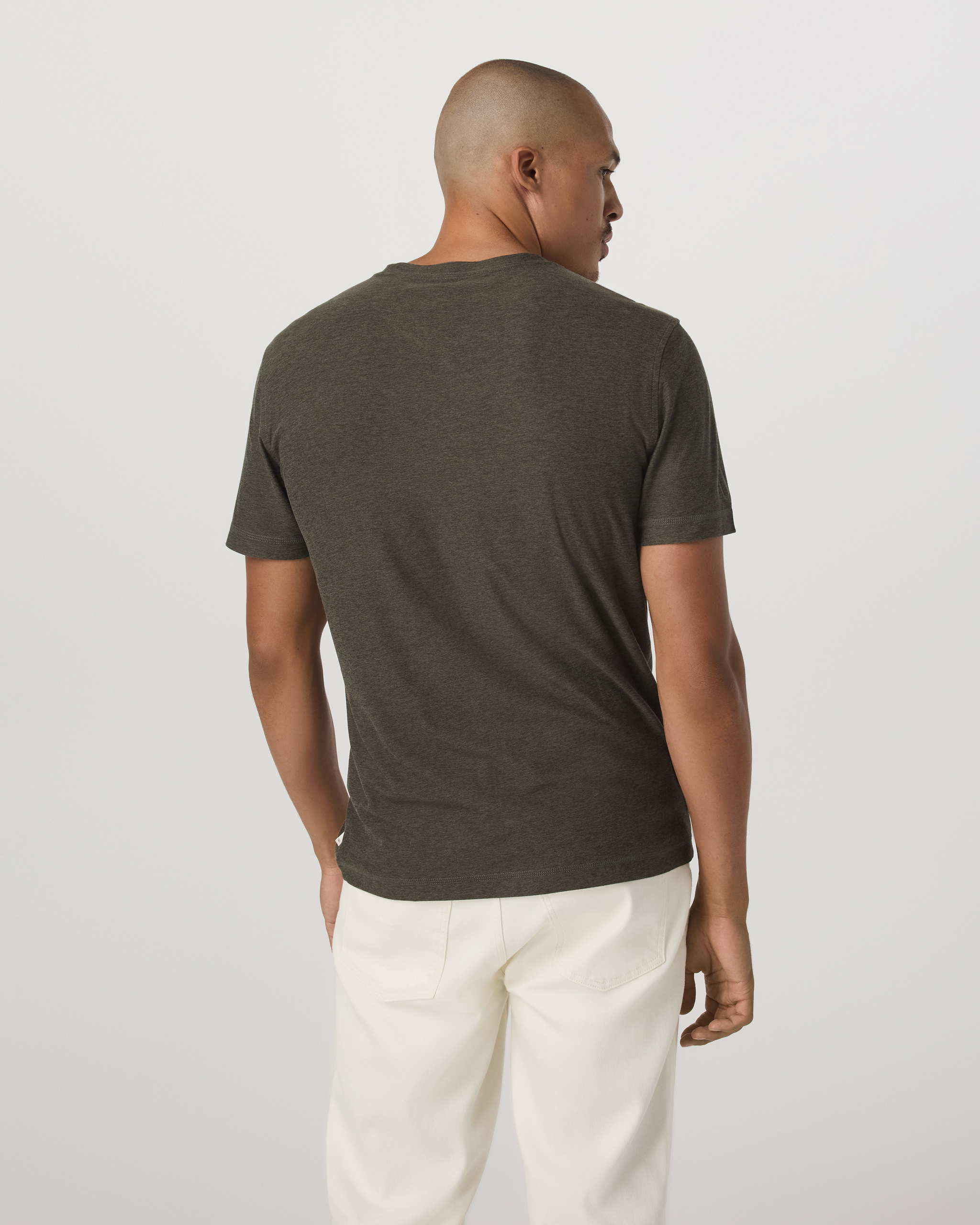 Strato Tech V-Neck Tee | Dark Oregano Heather - Image 3