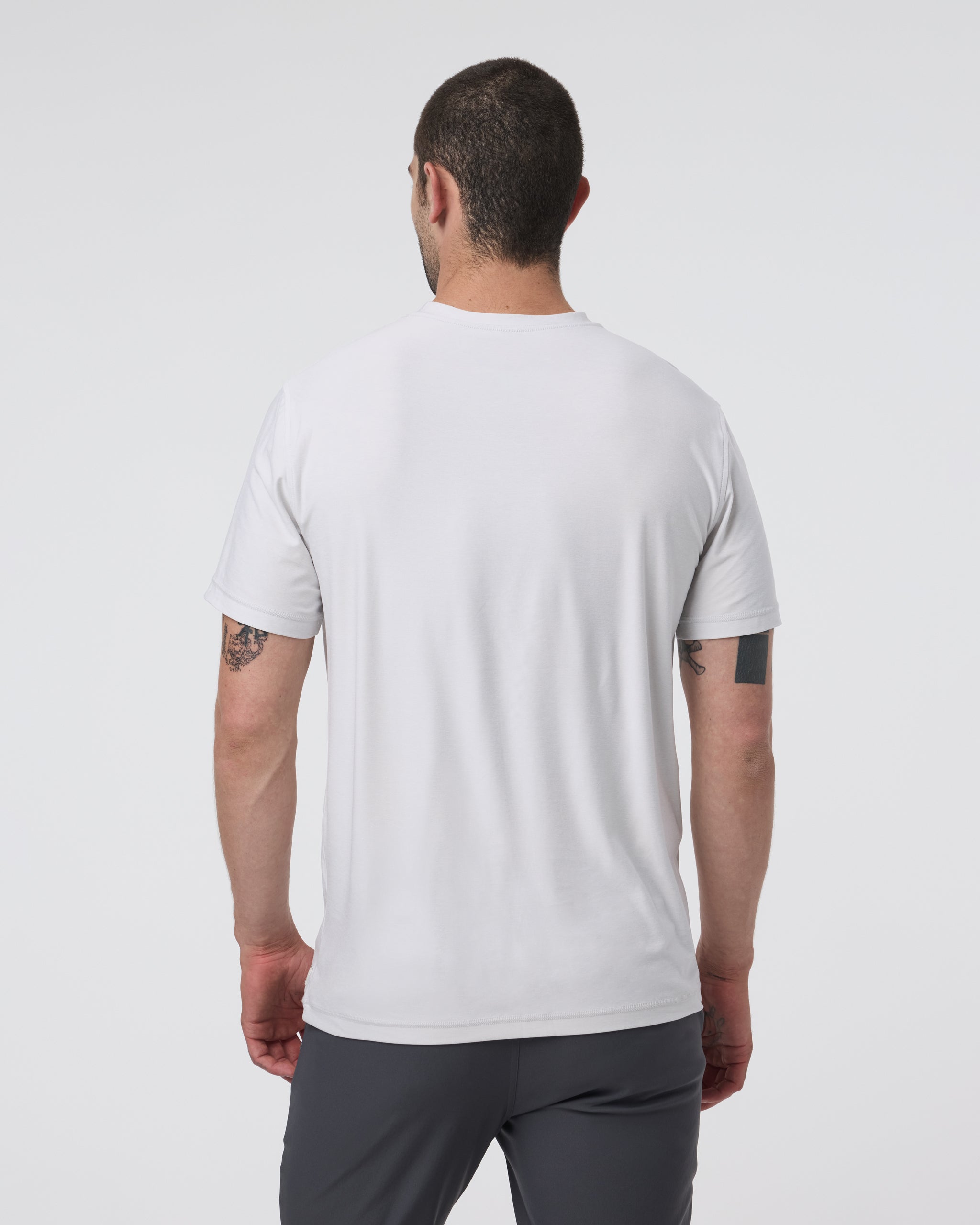Strato Tech V-Neck Tee | Frost Grey Heather - Image 2