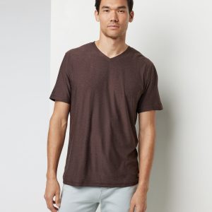 Strato Tech V-Neck Tee | Java Heather