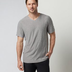 Strato Tech V-Neck Tee | Heather Grey