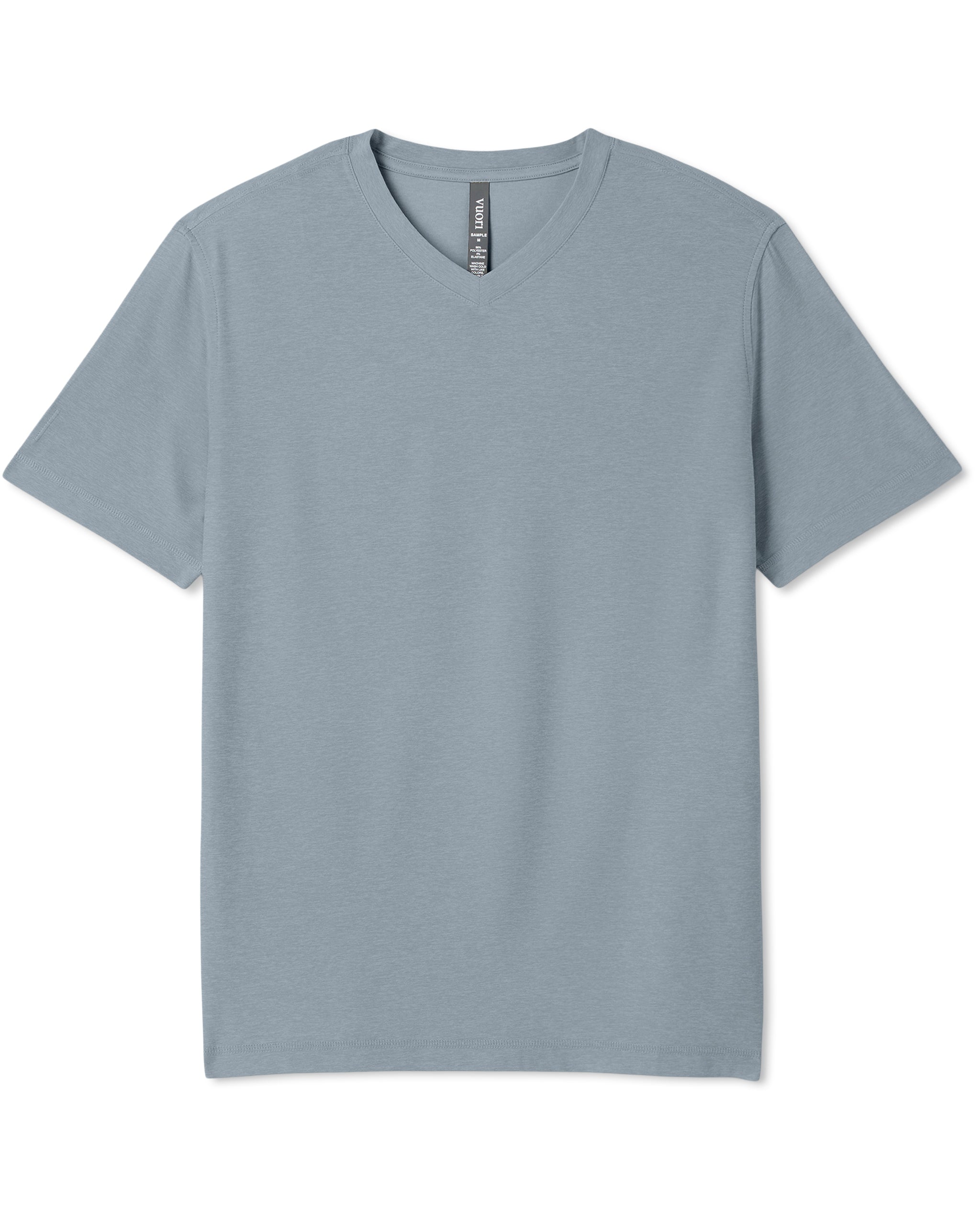 Strato Tech V-Neck Tee | Dusty Blue Heather - Image 6