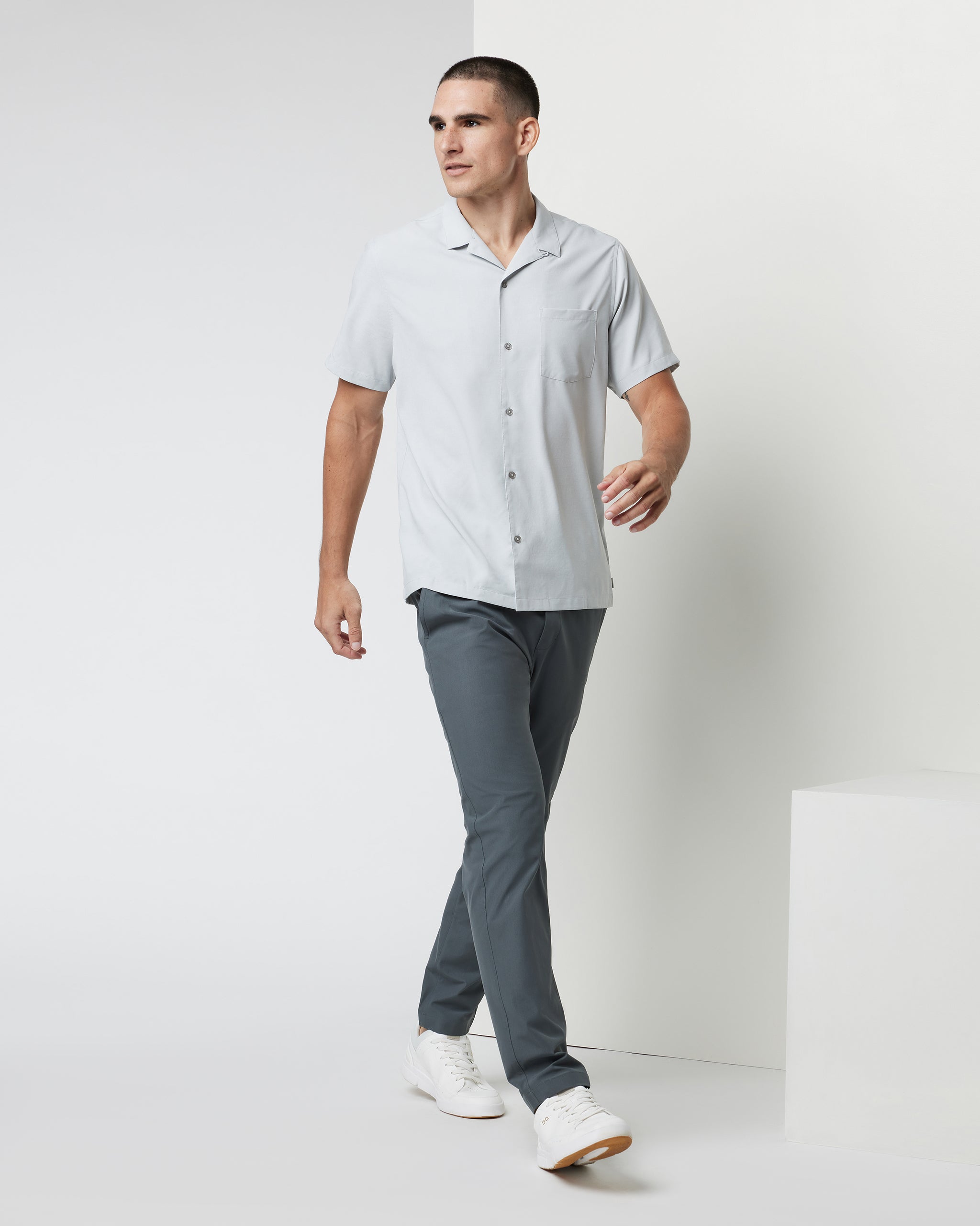 Seaport Button Down | Sky Grey Heather - Image 3