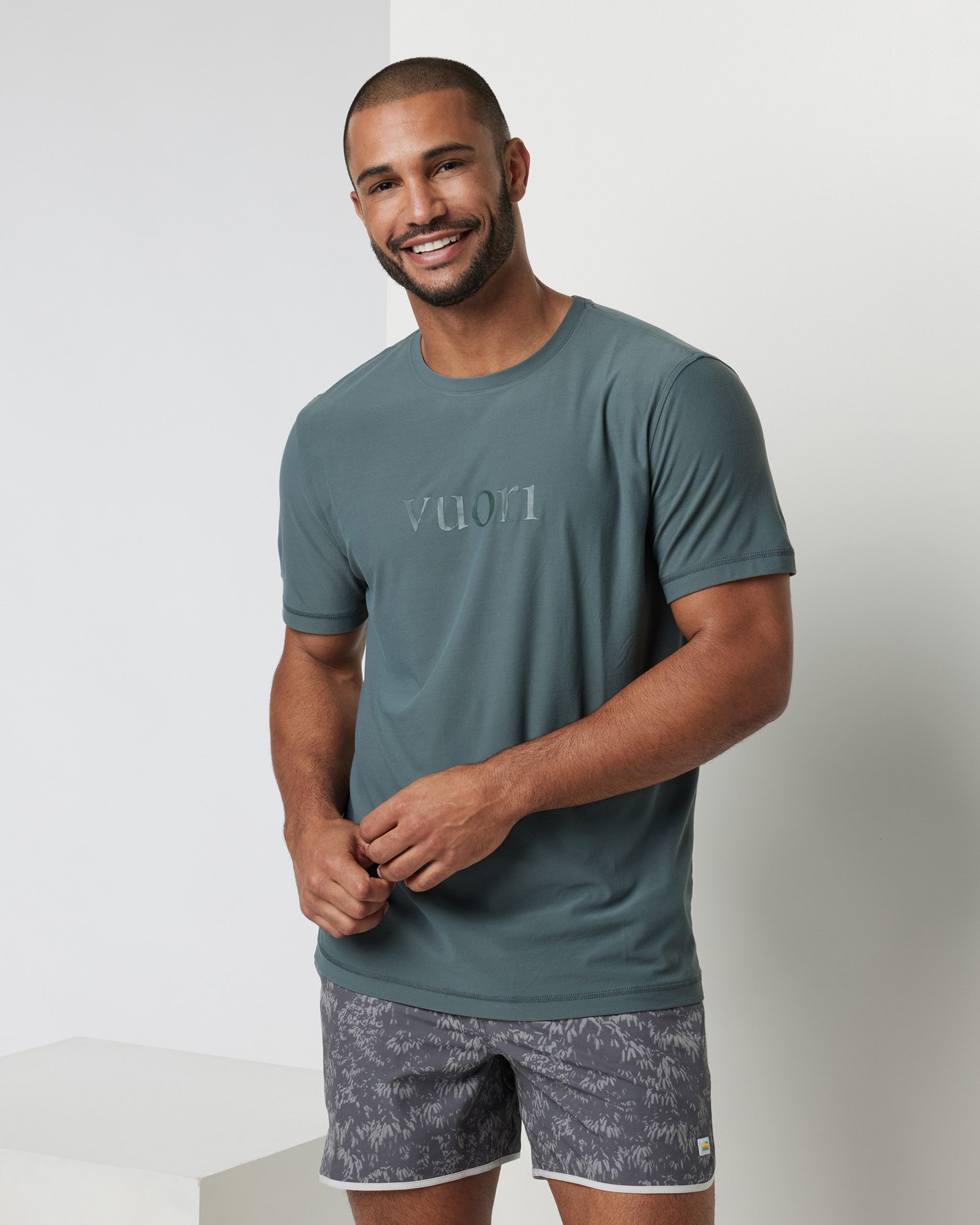 Short Sleeve Strato Graphic Tee | Smoked Beryl - Image 2